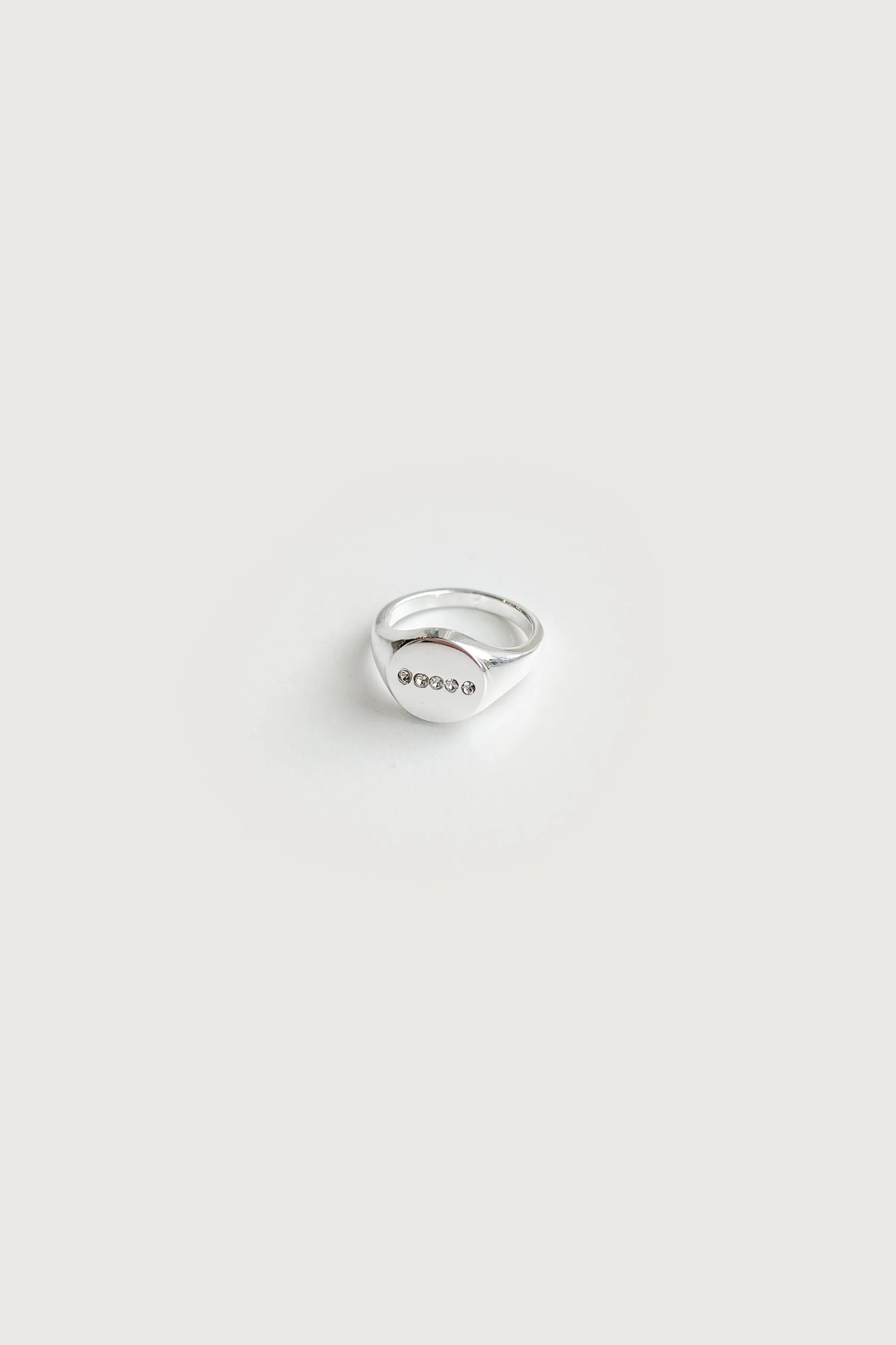 ZIRCONIA SIGNET RING sold by OAK AND FORT product image thumbnail 3