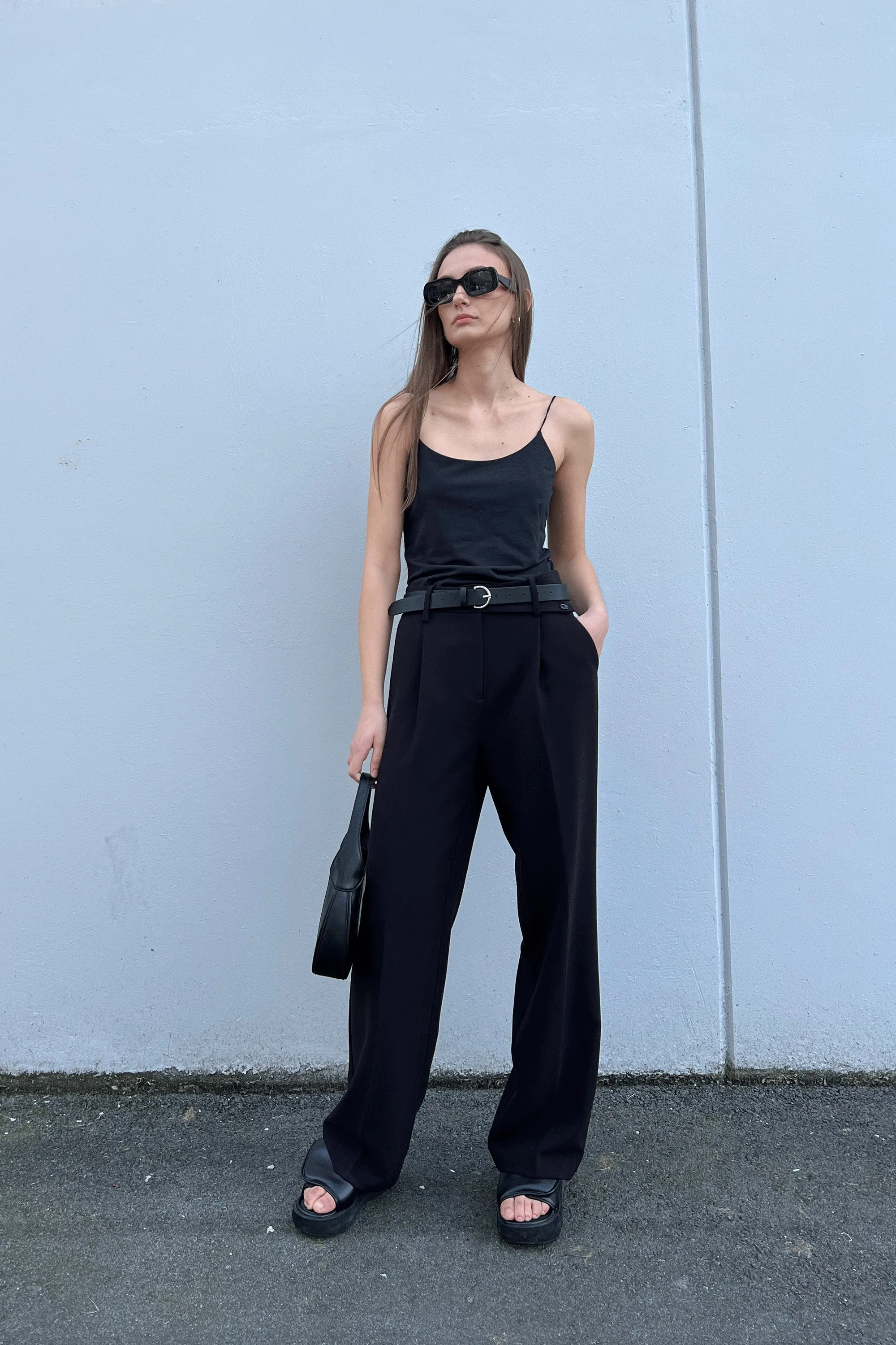 WIDE LEG CROSSOVER PANT sold by OAK AND FORT product image thumbnail 3