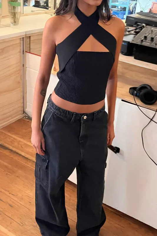 CROSSFRONT CROPPED TANK sold by OAK AND FORT