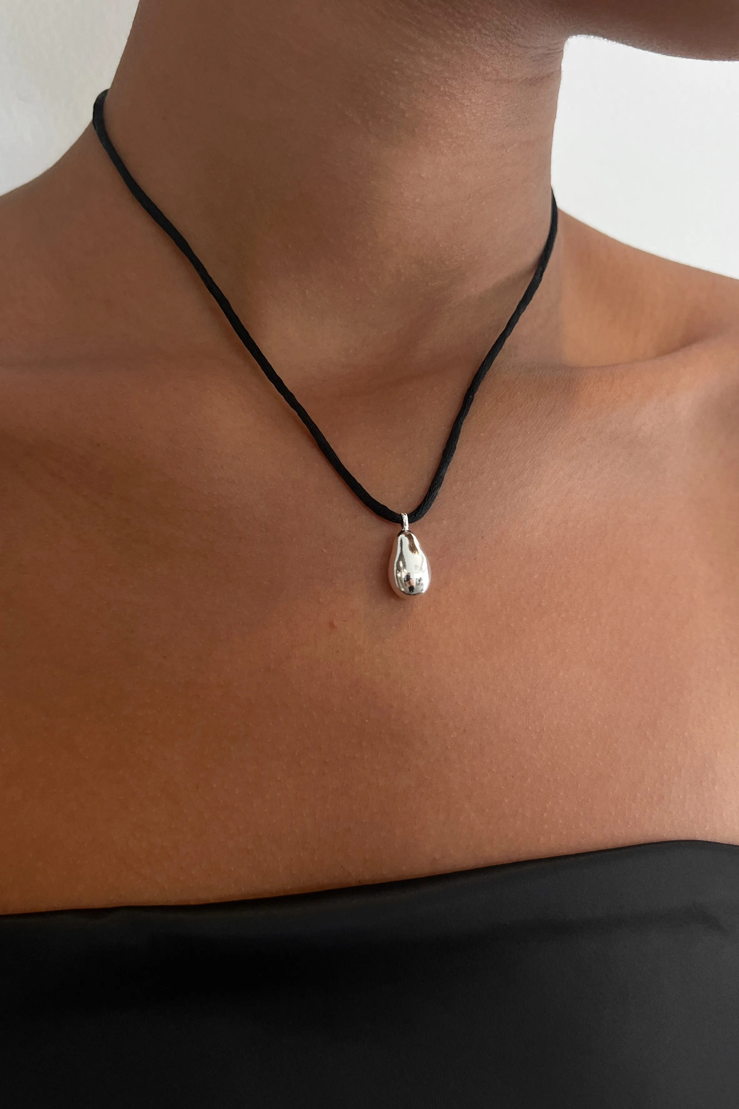 CORD NECKLACE WITH BUBBLE DROP sold by OAK AND FORT product image thumbnail 2