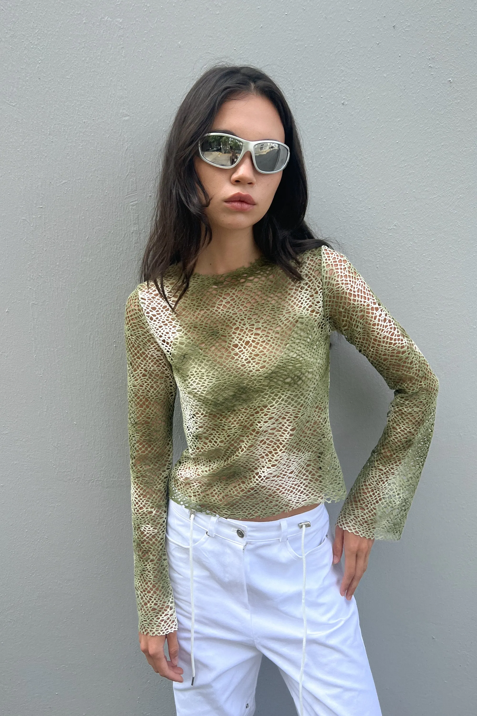 GRADIENT OPEN-KNIT TOP sold by OAK AND FORT product image thumbnail 2