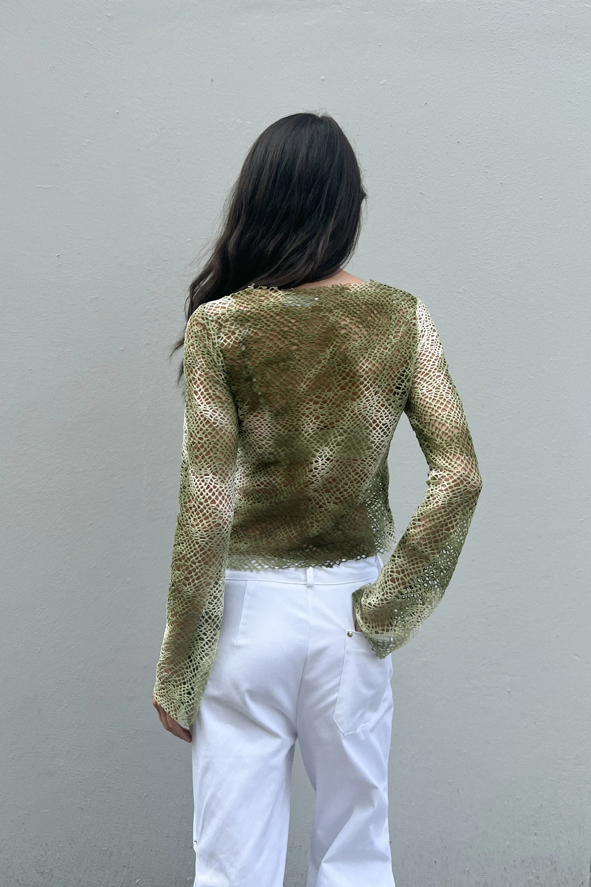 GRADIENT OPEN-KNIT TOP sold by OAK AND FORT product image thumbnail 4