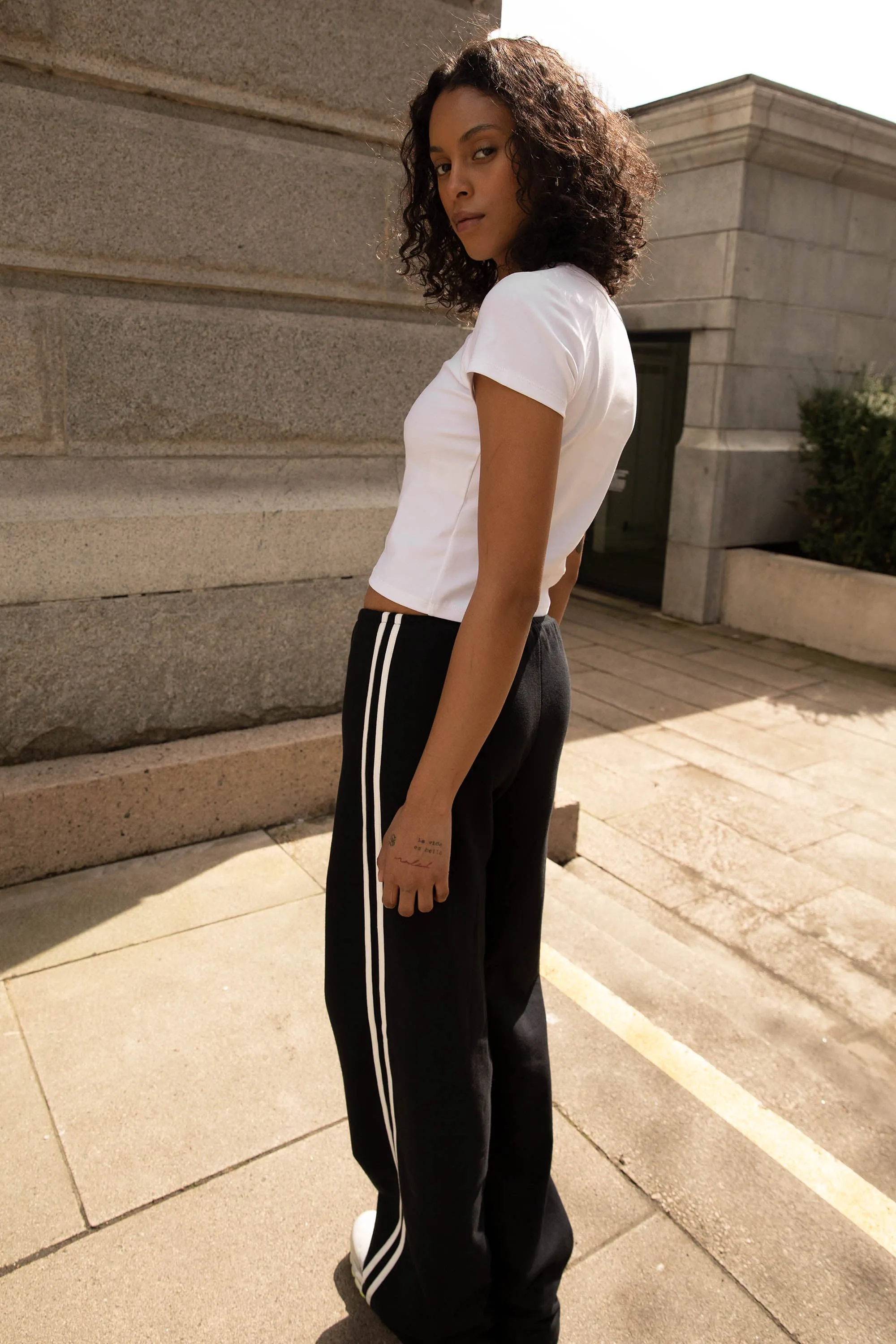 WIDE LEG SWEATPANTS WITH SIDE DETAIL sold by OAK AND FORT product image thumbnail 2