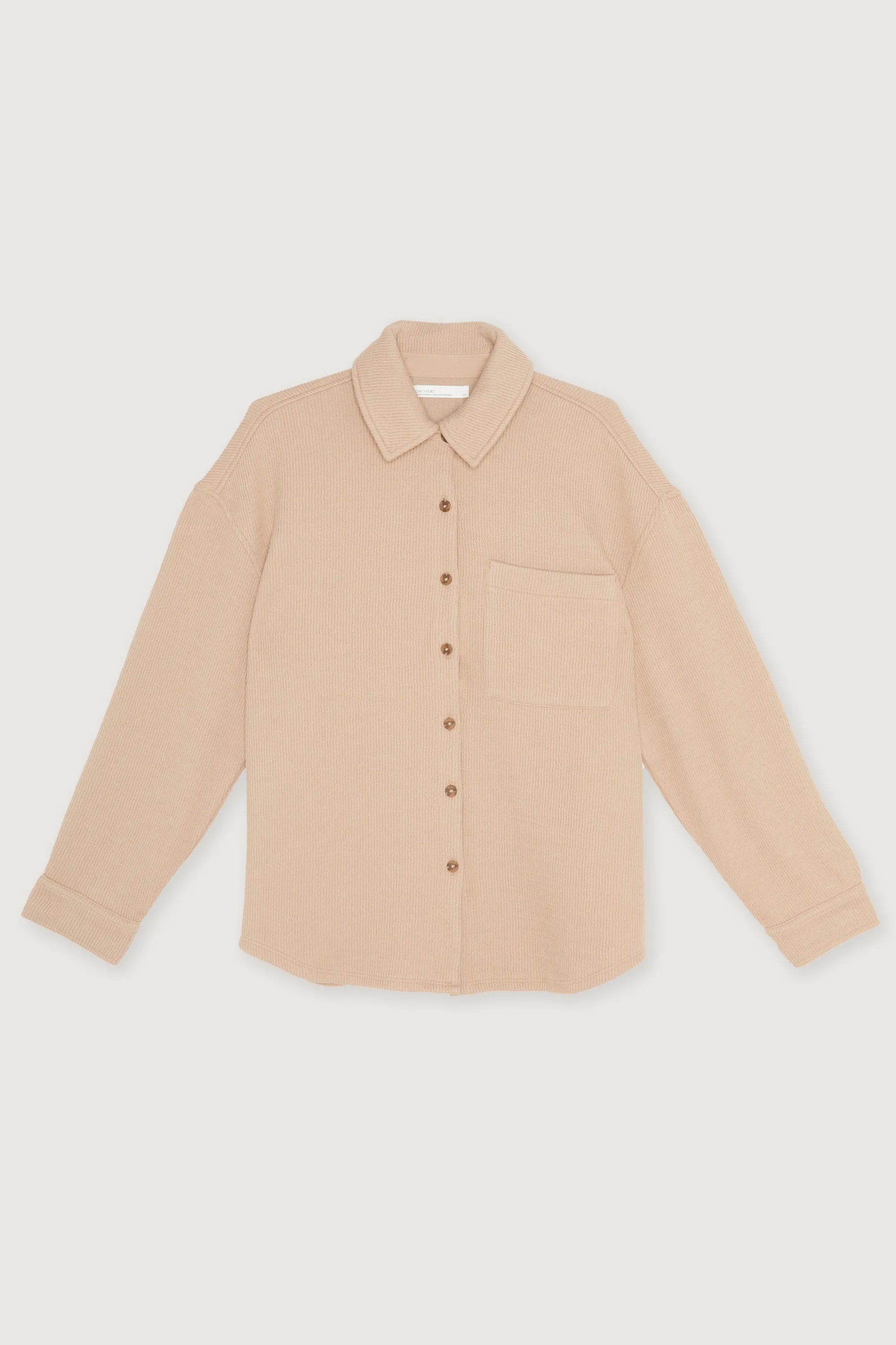 RIB-KNIT BUTTON UP sold by OAK AND FORT product image thumbnail 5