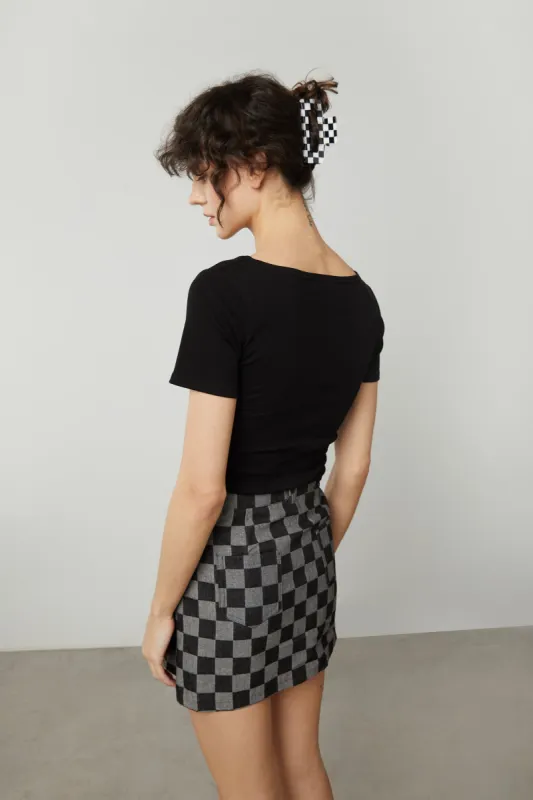 CHECKERED HAIR CLIP sold by OAK AND FORT