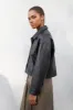 VEGAN LEATHER COLLARED JACKET sold by OAK AND FORT