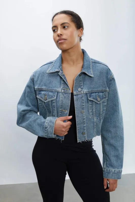 CROPPED DENIM JACKET sold by OAK AND FORT