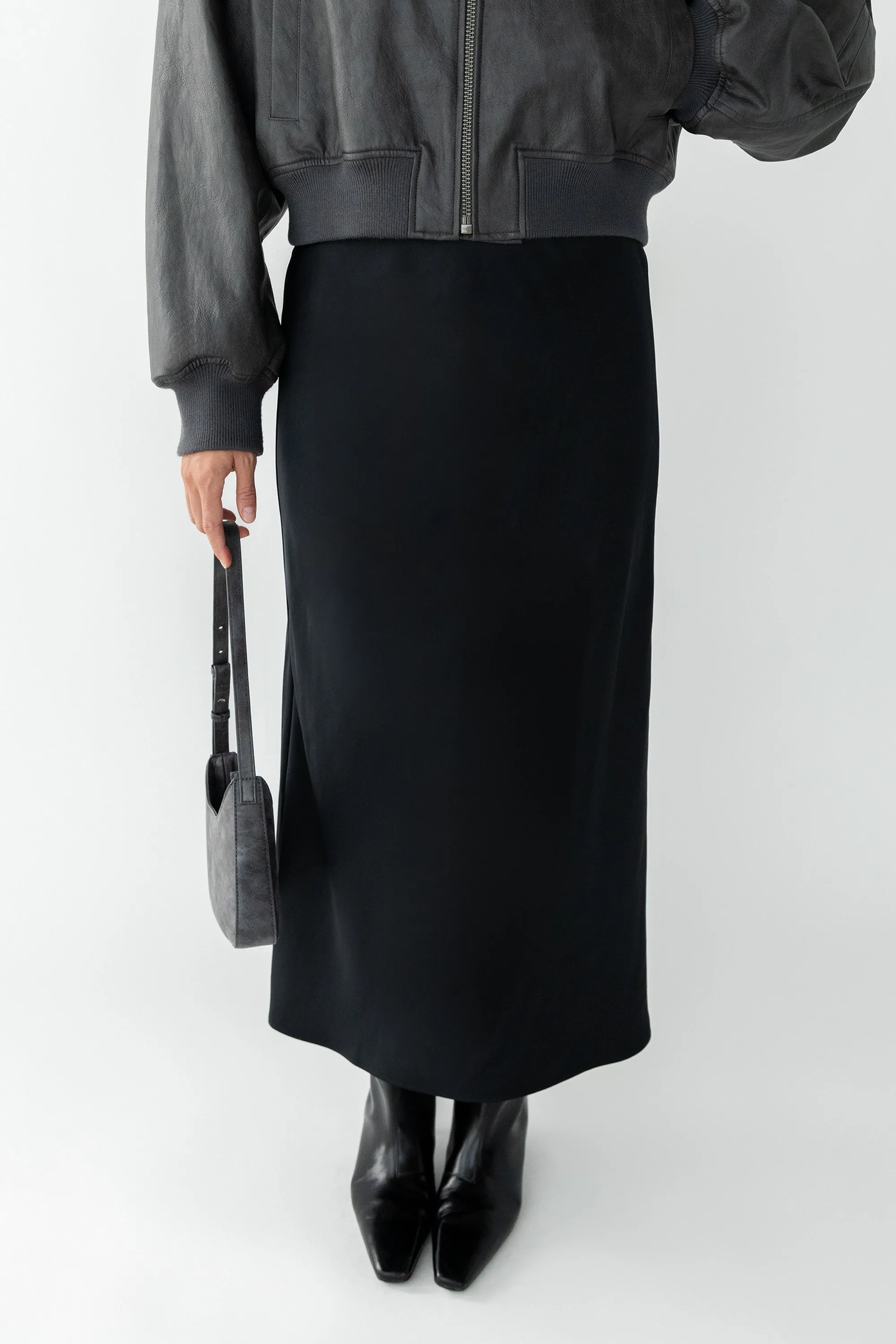 MAXI SATIN SLIP SKIRT sold by OAK AND FORT