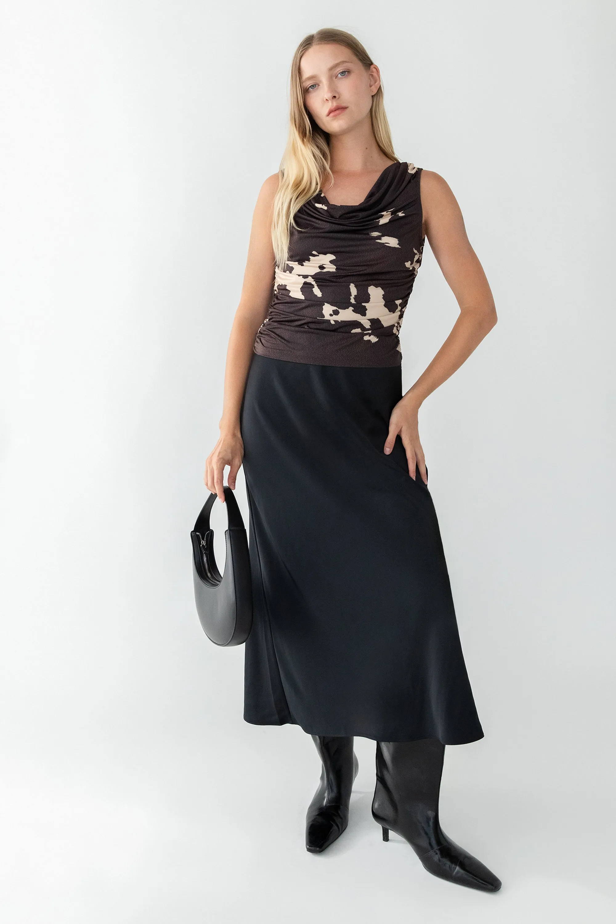 MAXI SATIN SLIP SKIRT sold by OAK AND FORT product image thumbnail 3