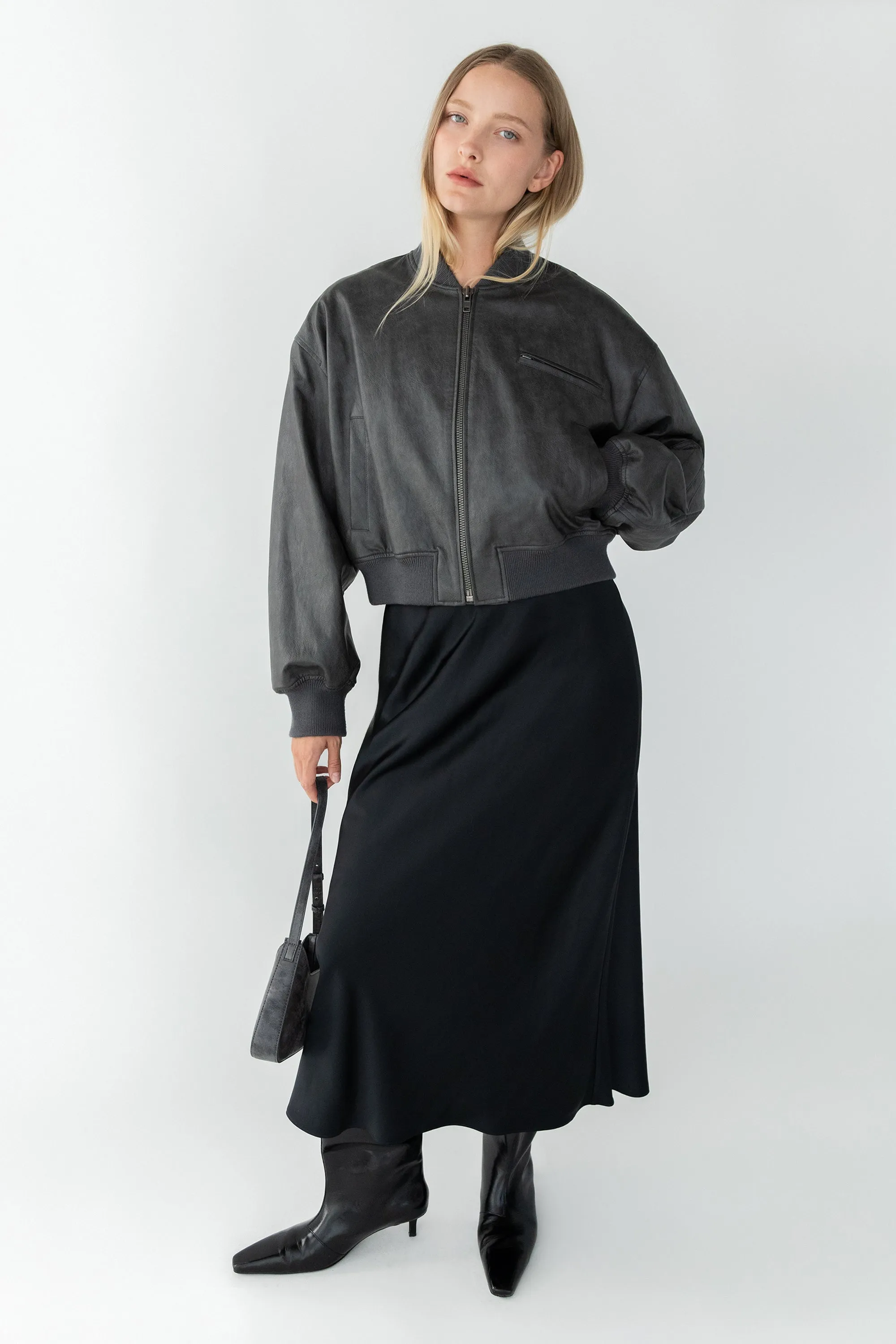 MAXI SATIN SLIP SKIRT sold by OAK AND FORT product image thumbnail 2