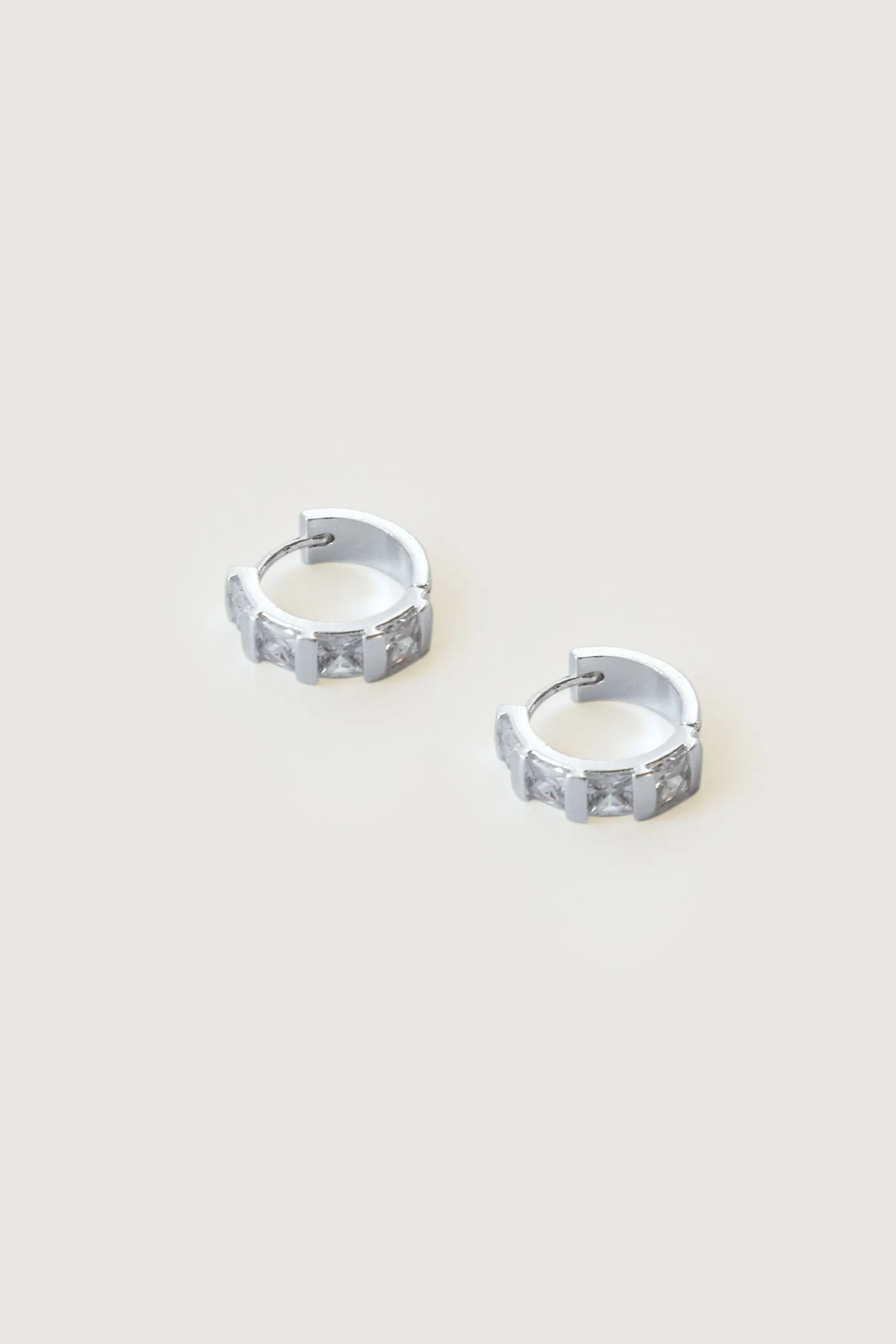 SMALL ZIRCONIA HOOP EARRING sold by OAK AND FORT product image thumbnail 4