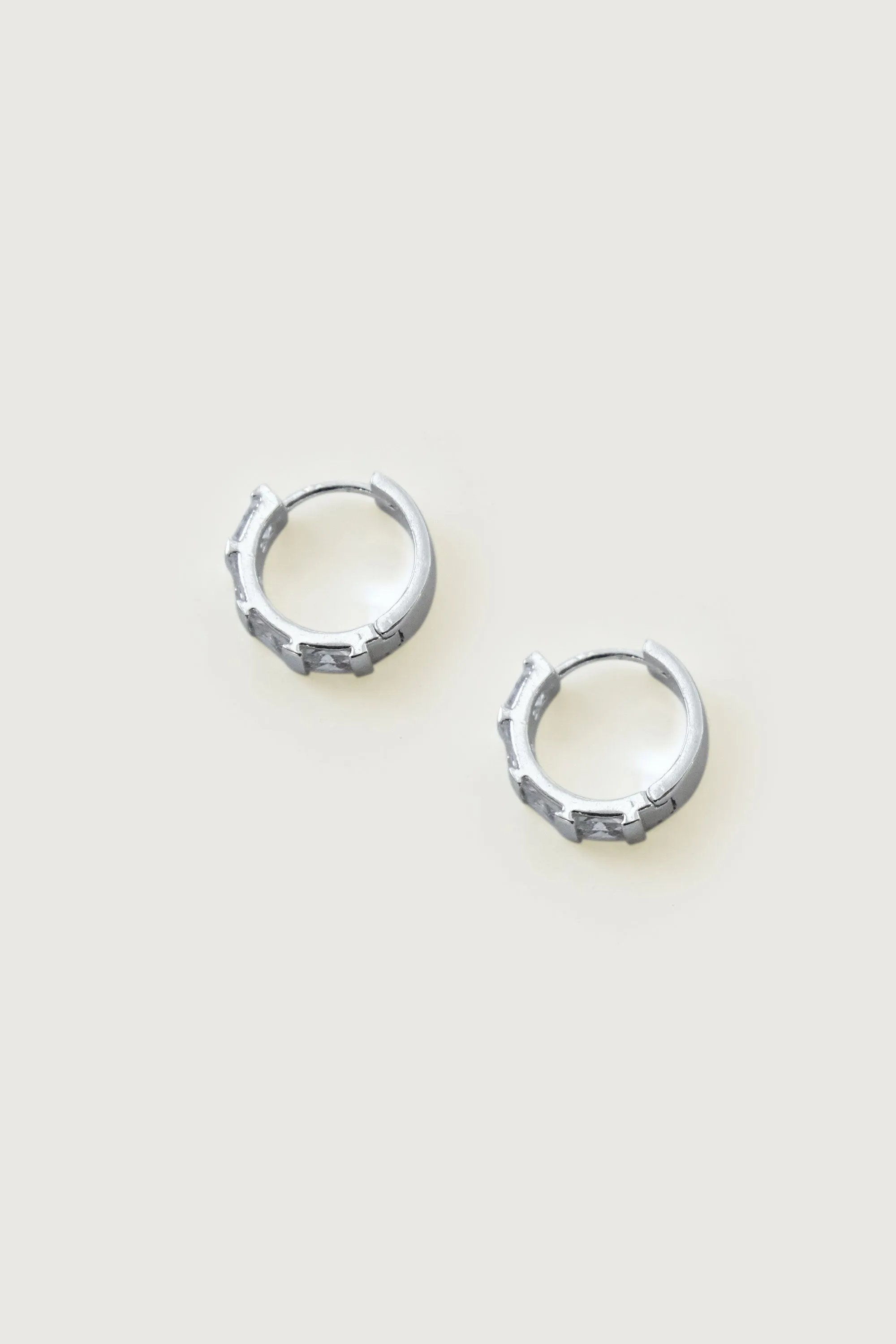 SMALL ZIRCONIA HOOP EARRING sold by OAK AND FORT product image thumbnail 5
