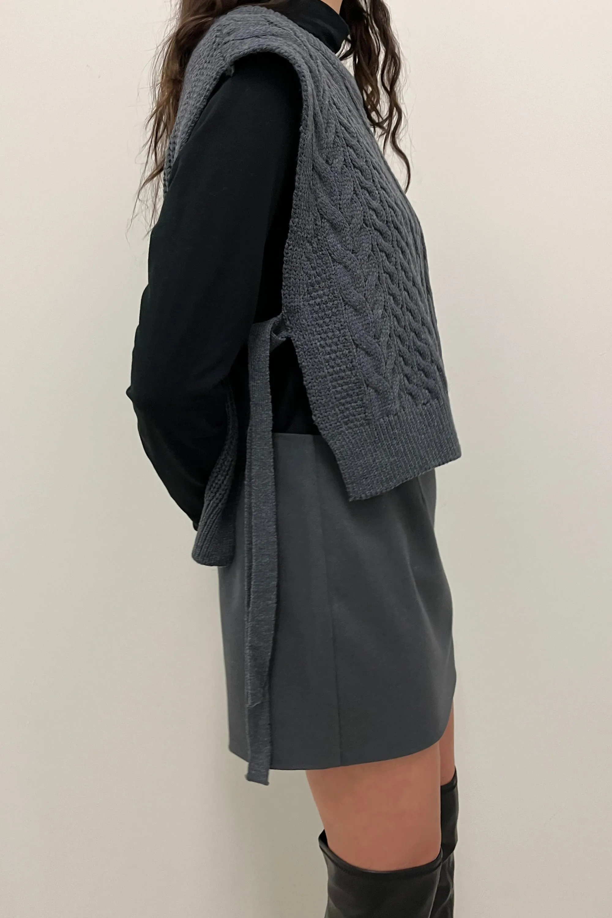 CABLE KNIT SWEATER VEST sold by OAK AND FORT product image thumbnail 3