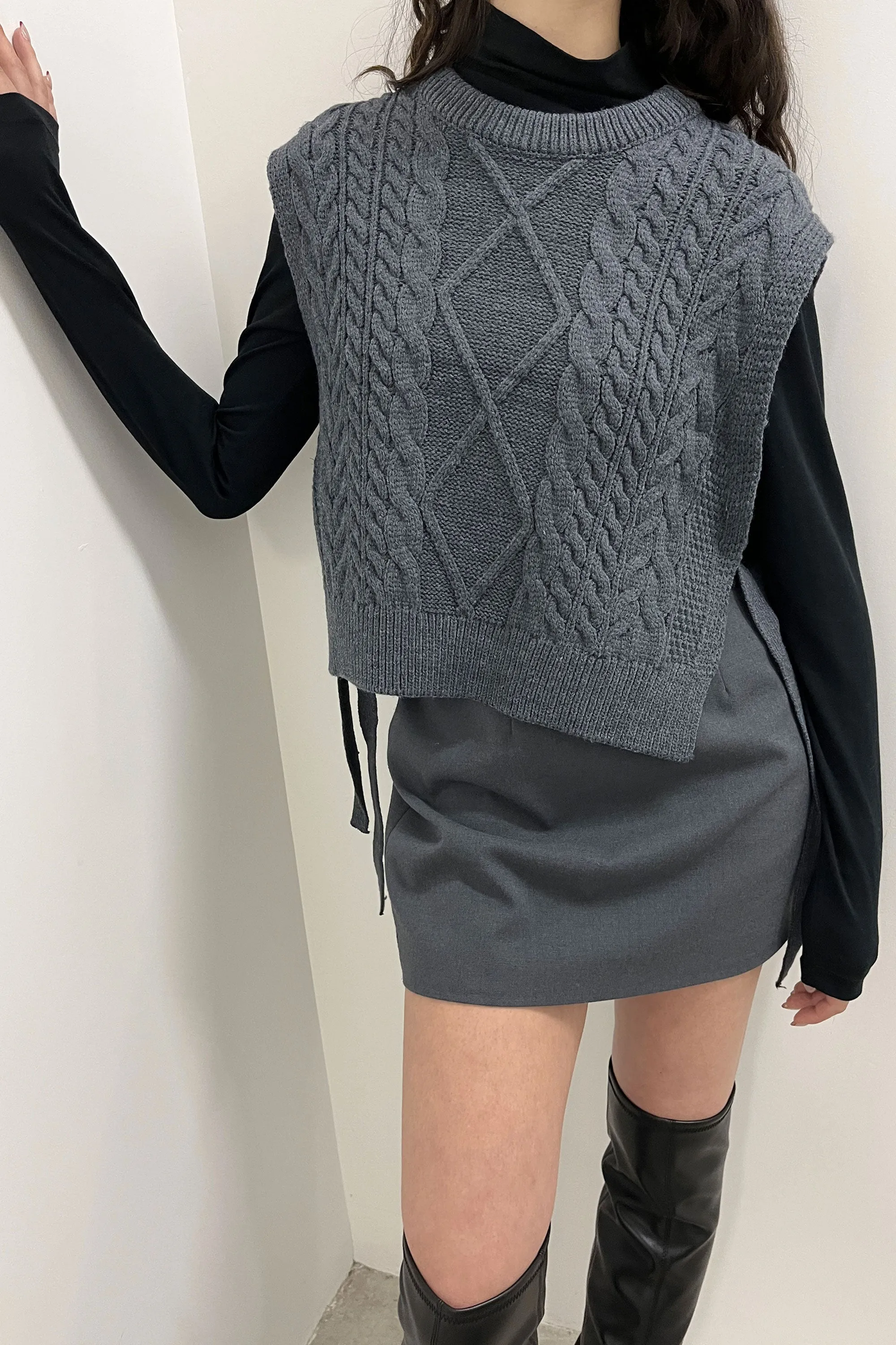 CABLE KNIT SWEATER VEST sold by OAK AND FORT