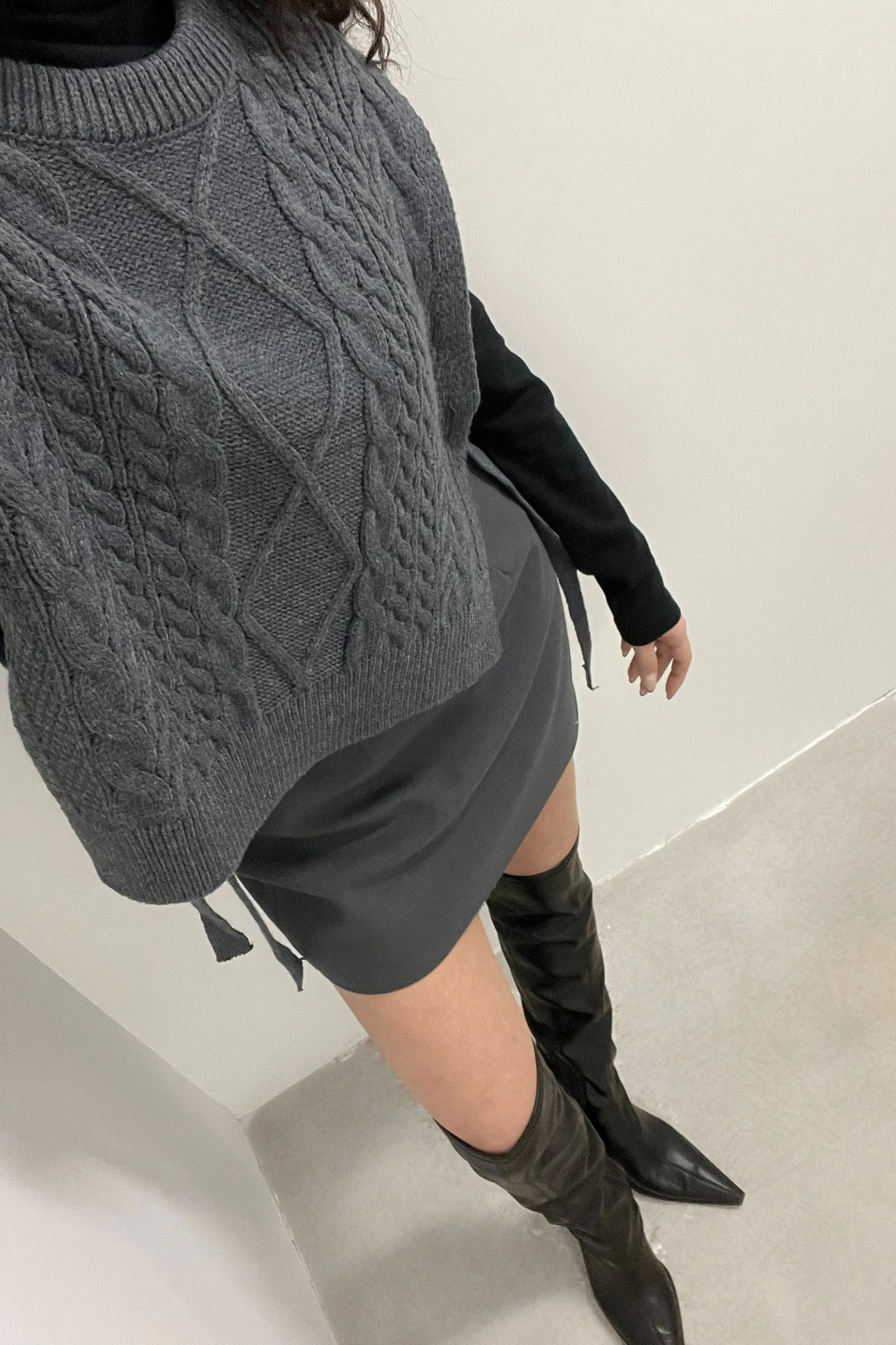 CABLE KNIT SWEATER VEST sold by OAK AND FORT product image thumbnail 5