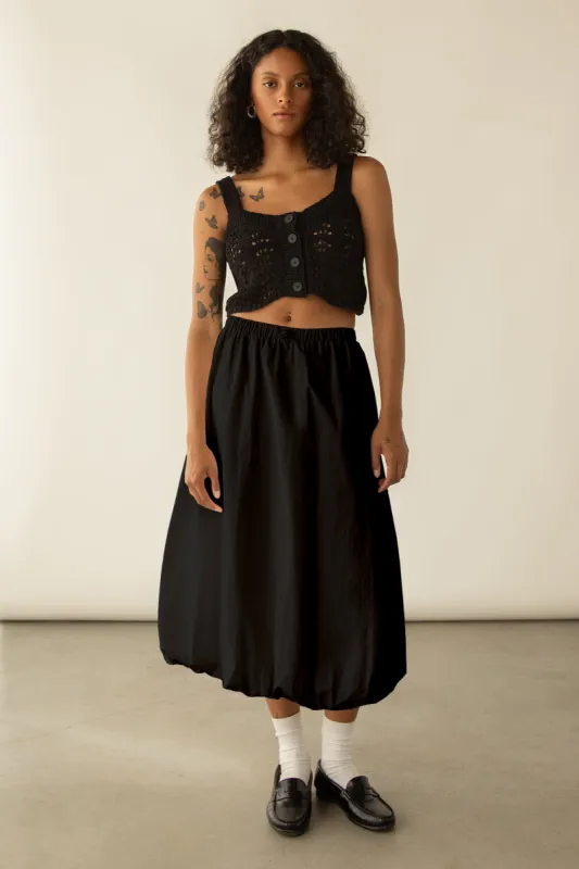 BUBBLE HEM MAXI SKIRT sold by OAK AND FORT