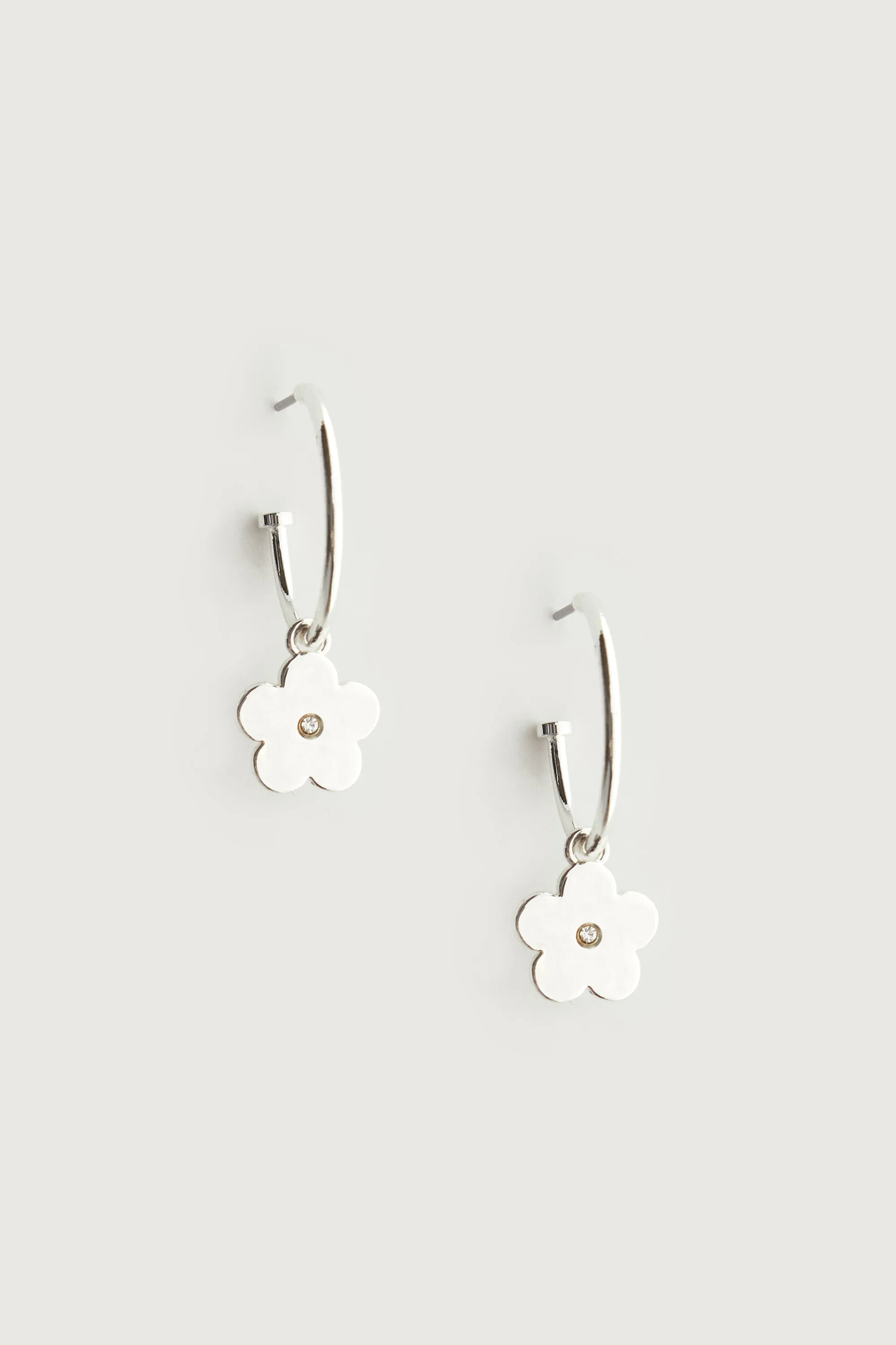 FLOWER CHARM HOOP EARRING sold by OAK AND FORT product image thumbnail 3