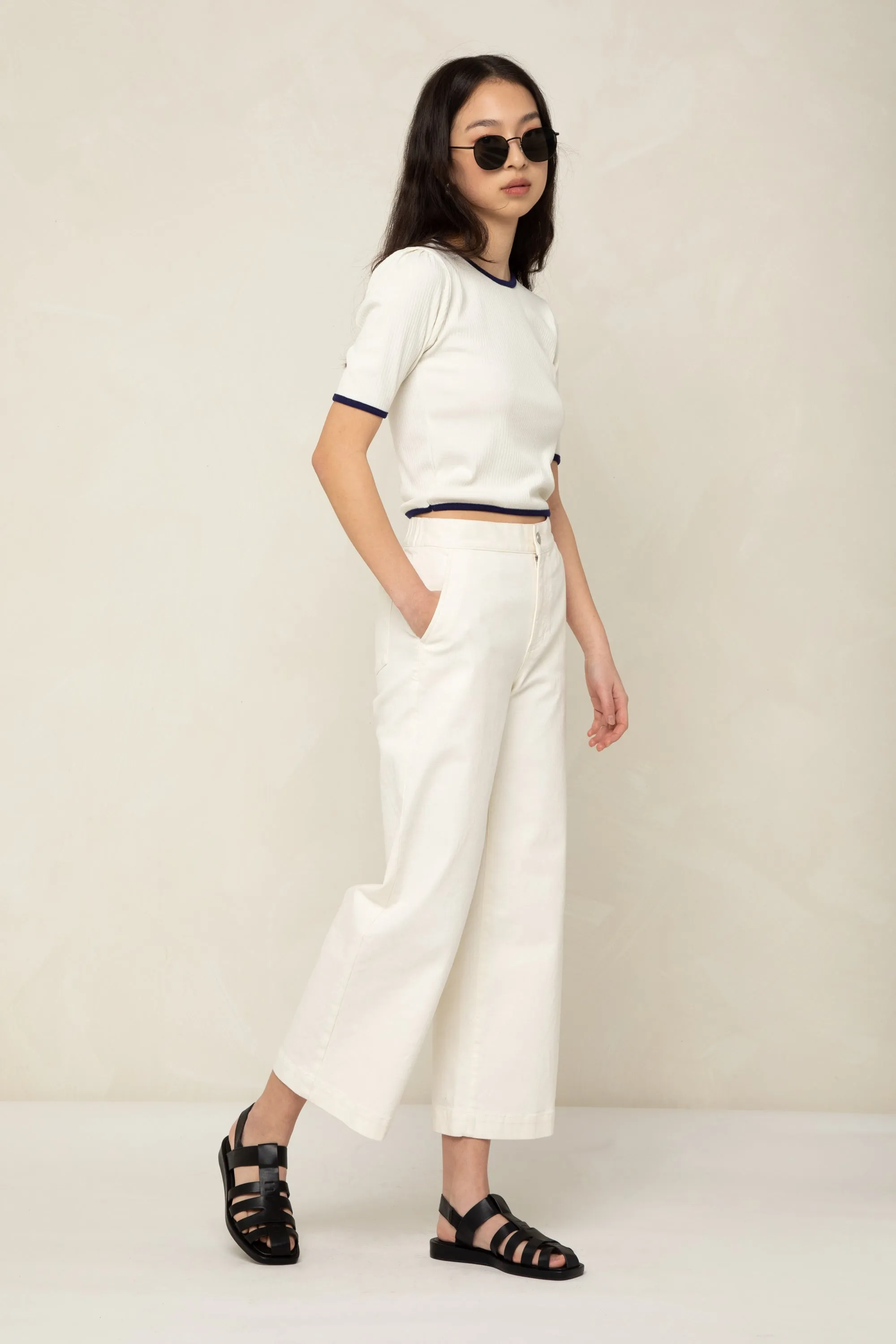 CONTRAST TRIM TEE sold by OAK AND FORT product image thumbnail 2