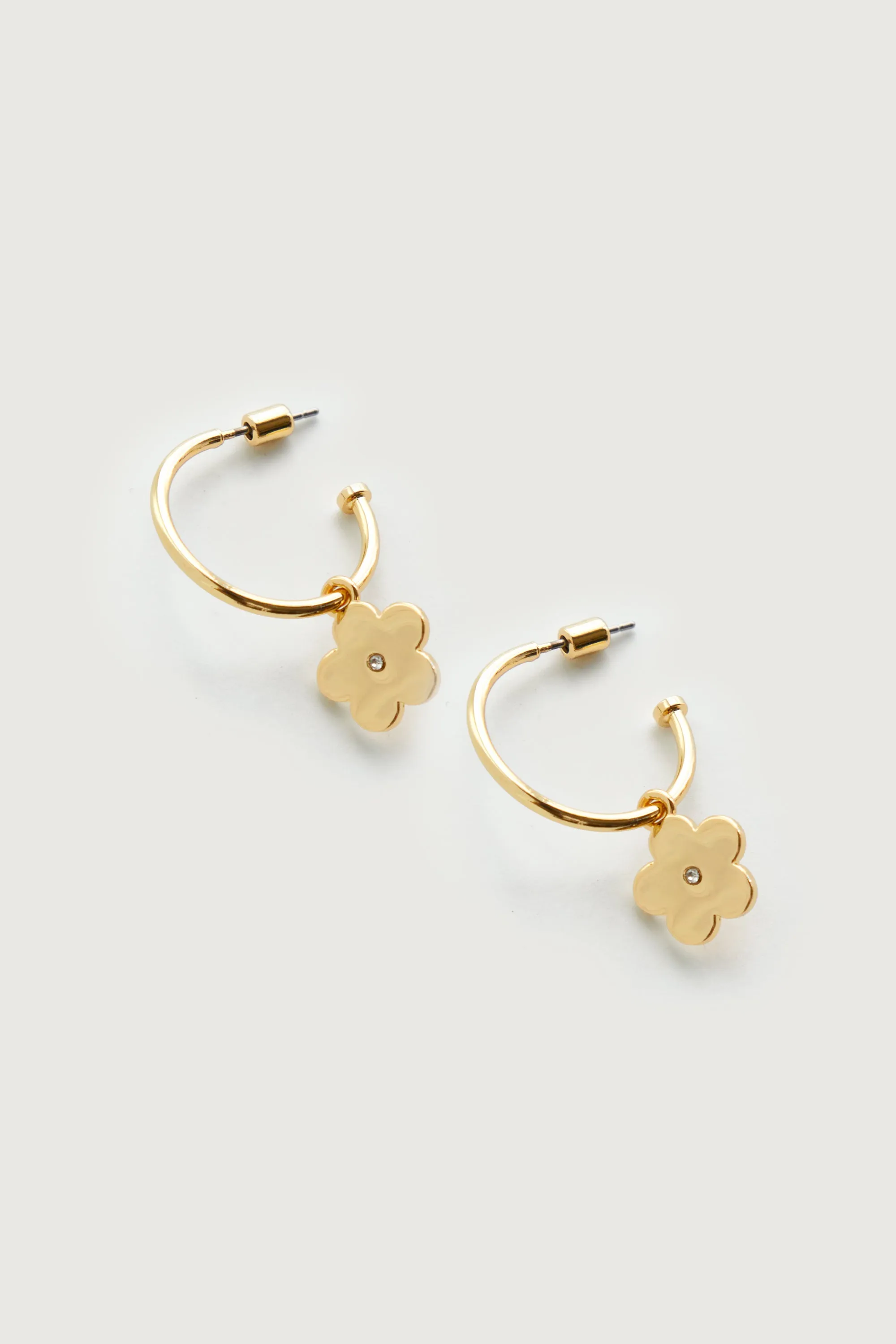 FLOWER CHARM HOOP EARRING sold by OAK AND FORT product image thumbnail 2