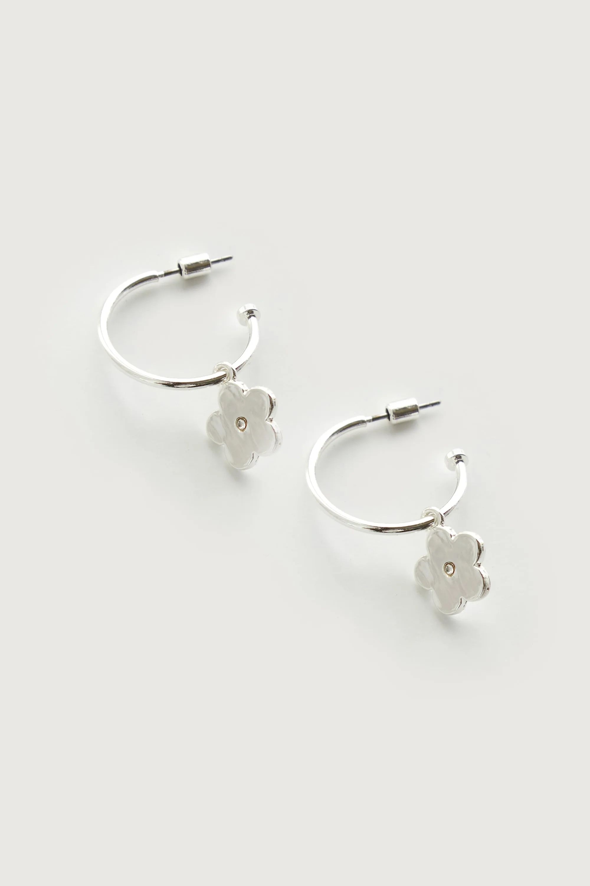 FLOWER CHARM HOOP EARRING sold by OAK AND FORT product image thumbnail 4