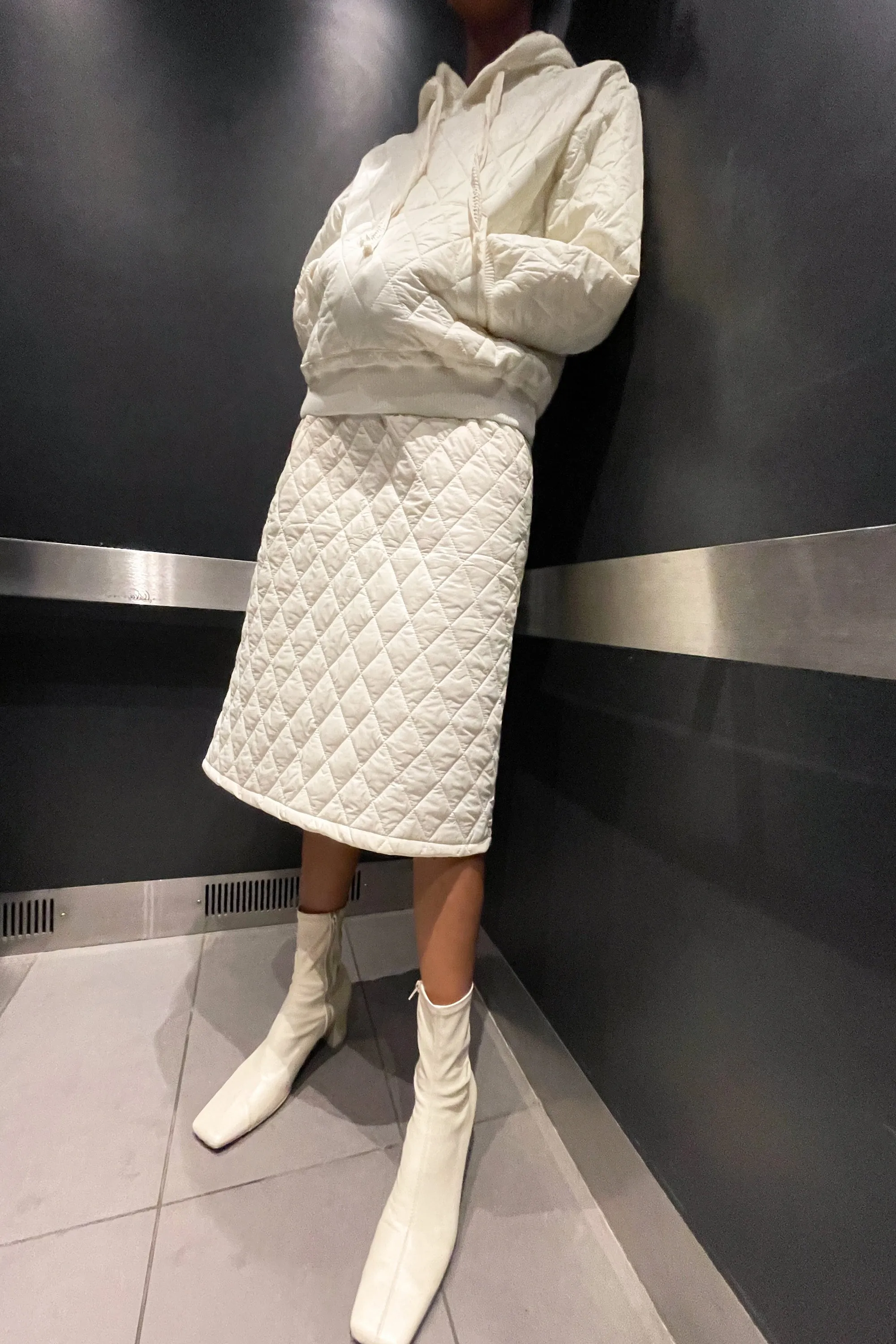 QUILTED HOODIE sold by OAK AND FORT product image thumbnail 3