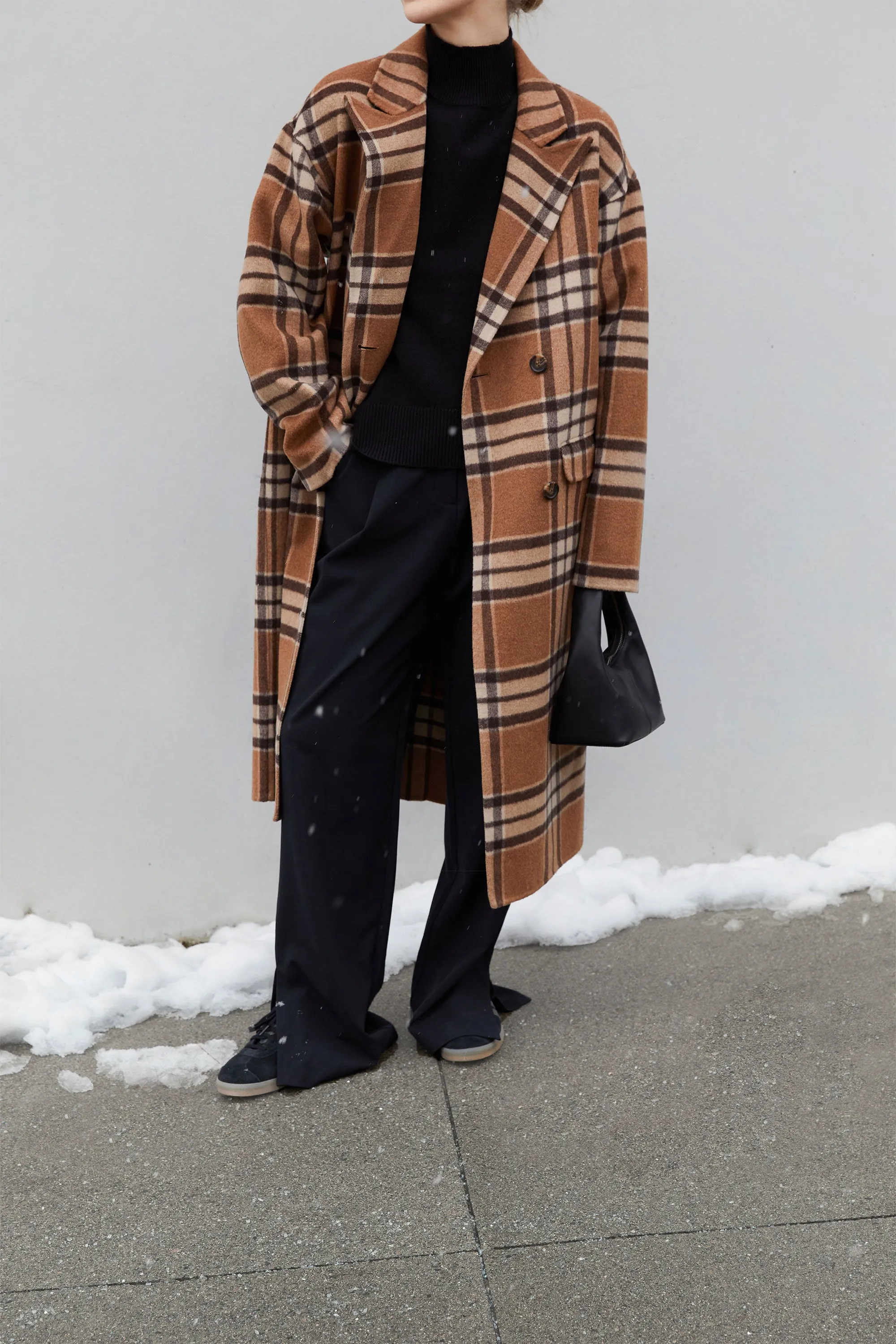 OVERSIZED PLAID WOOL BLEND COAT sold by OAK AND FORT product image thumbnail 2
