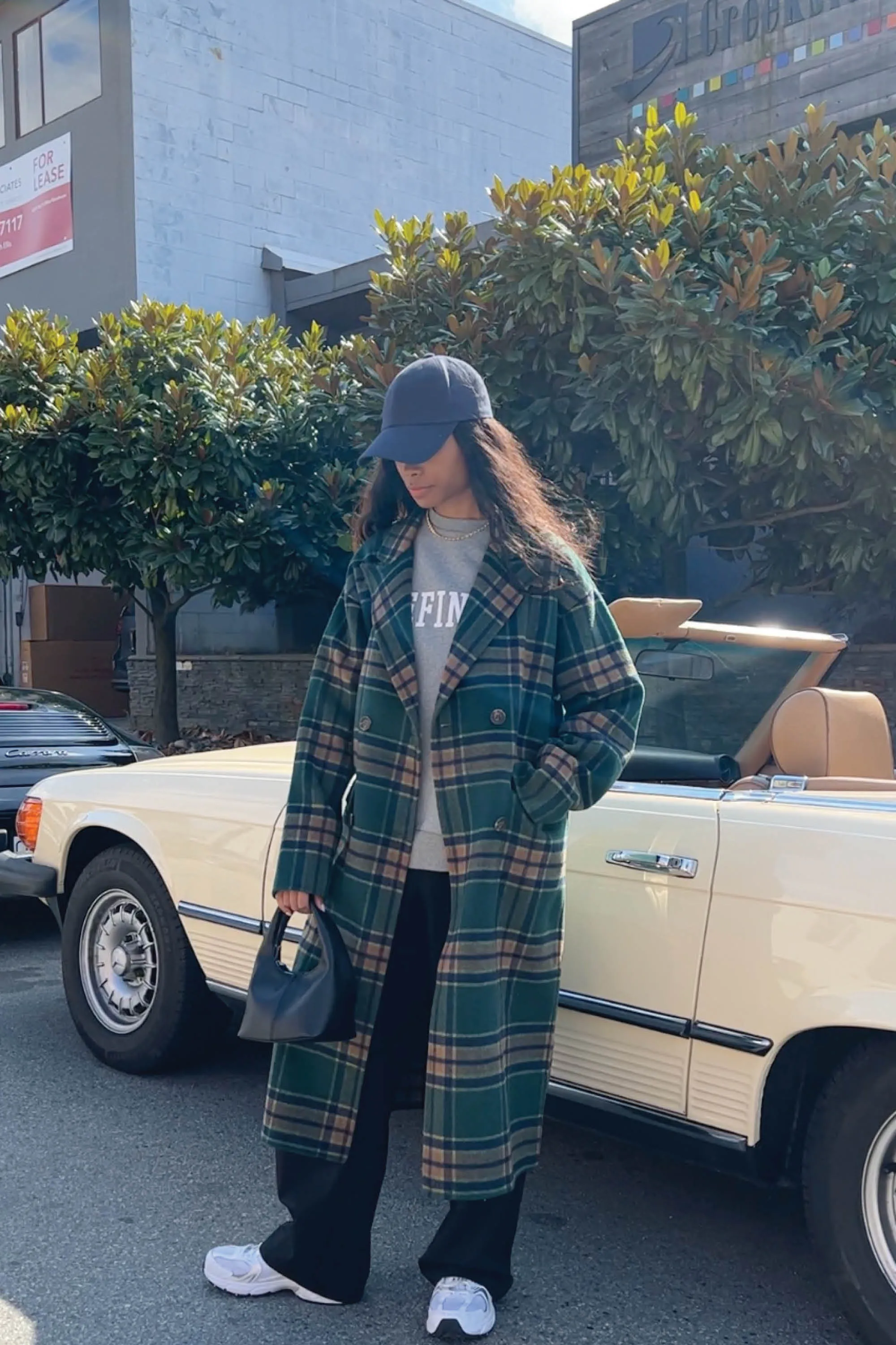 OVERSIZED PLAID WOOL BLEND COAT sold by OAK AND FORT product image thumbnail 4
