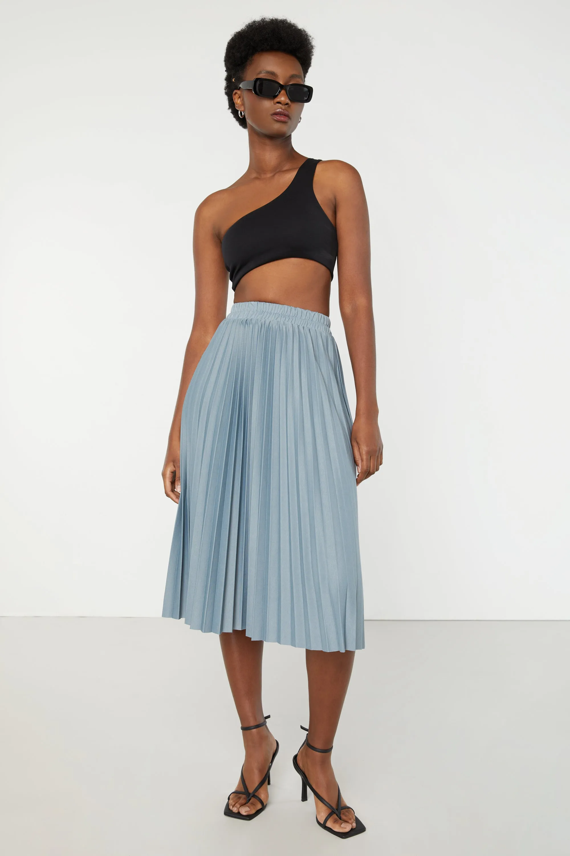 MIDI PLEATED SKIRT sold by OAK AND FORT
