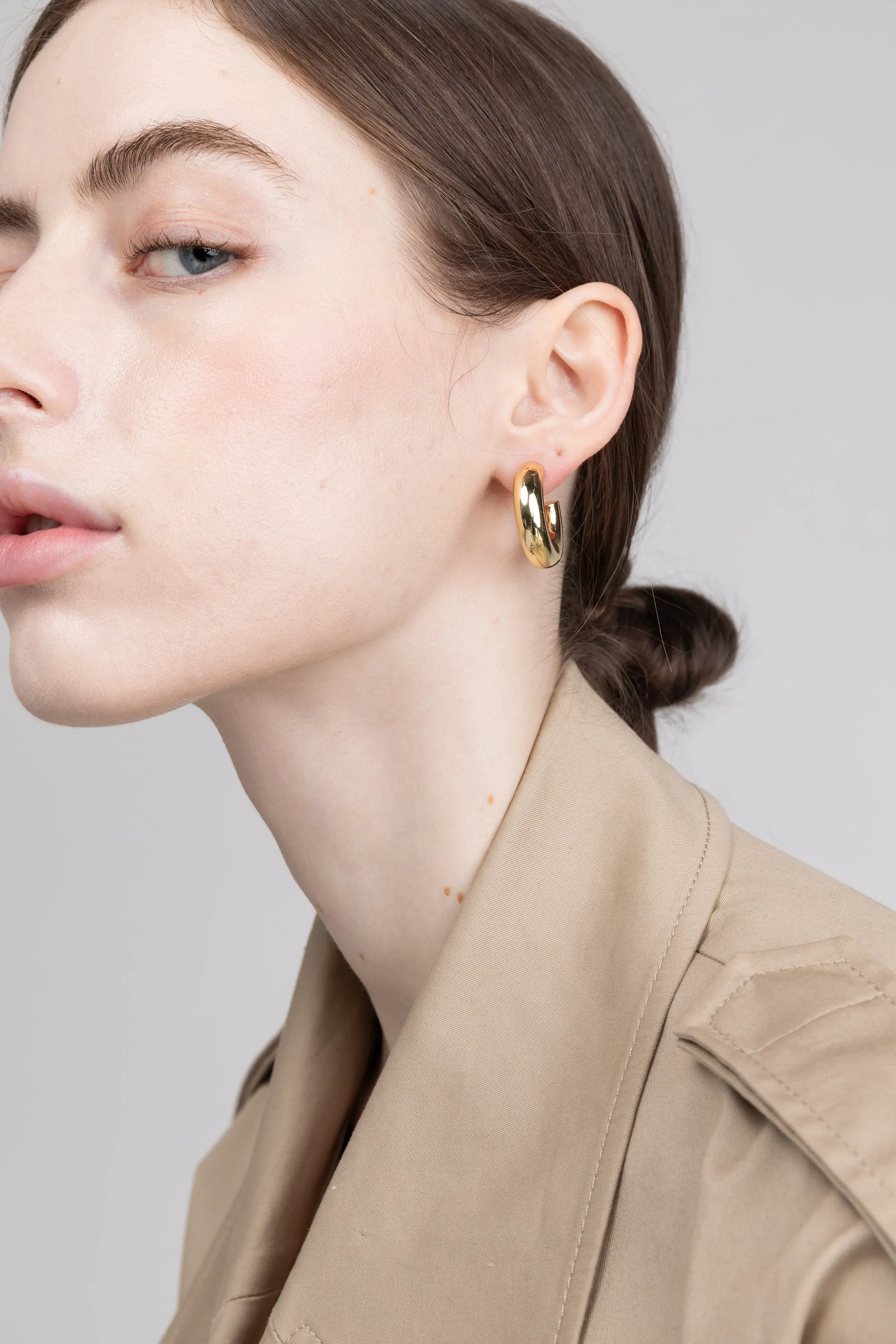 THICK HOOP EARRINGS sold by OAK AND FORT product image thumbnail 4