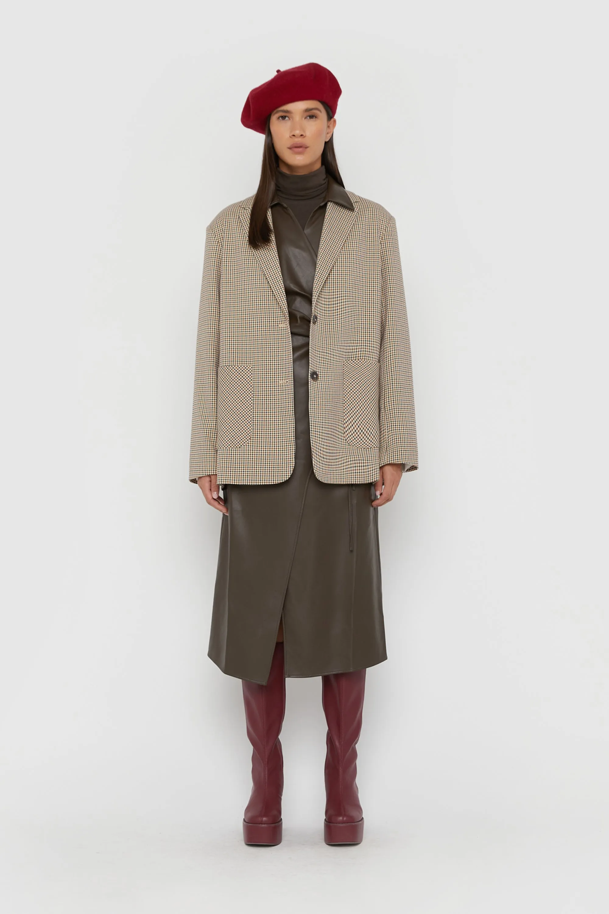 WOOL BLEND BERET sold by OAK AND FORT product image thumbnail 2