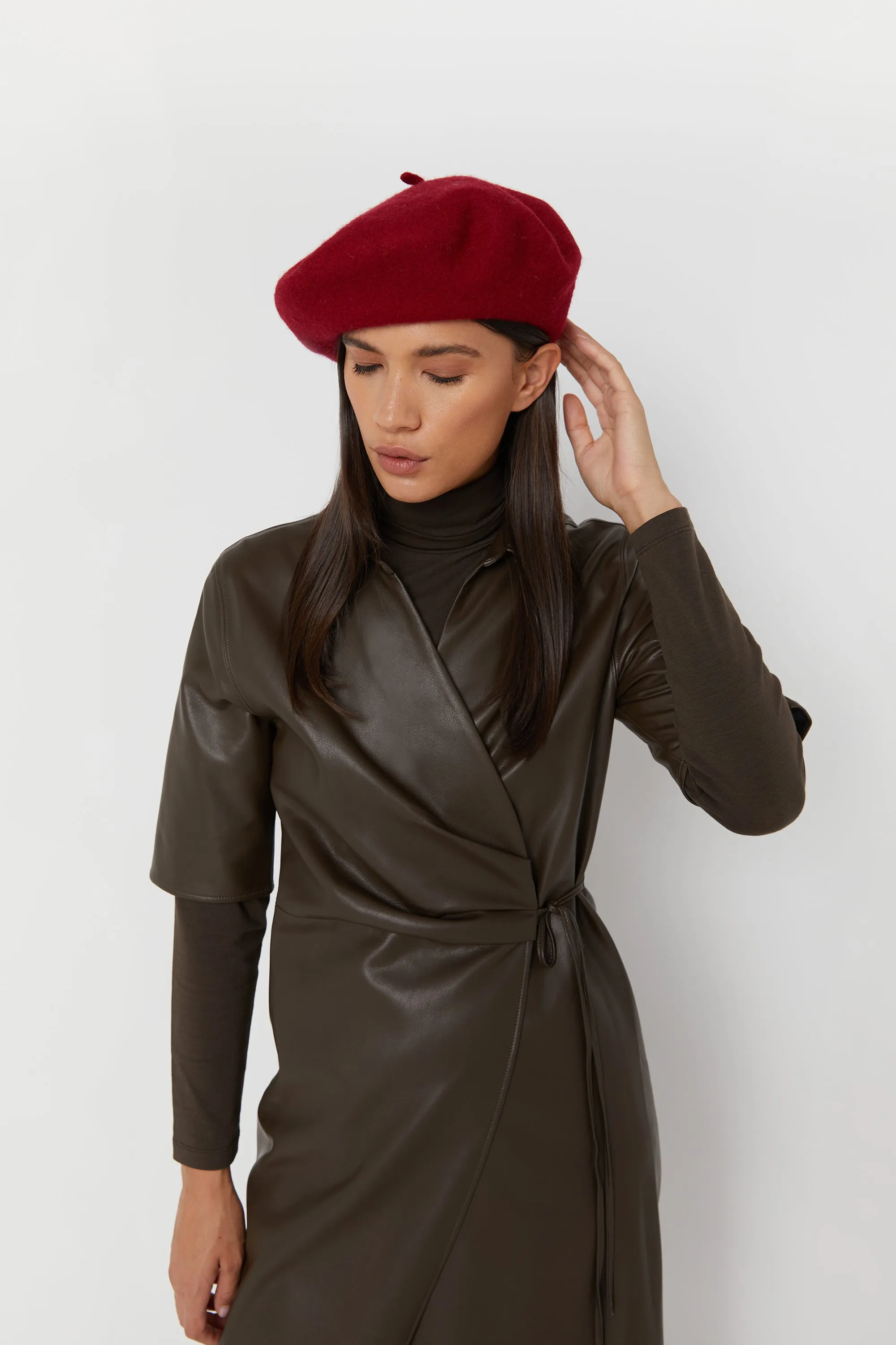 WOOL BLEND BERET sold by OAK AND FORT