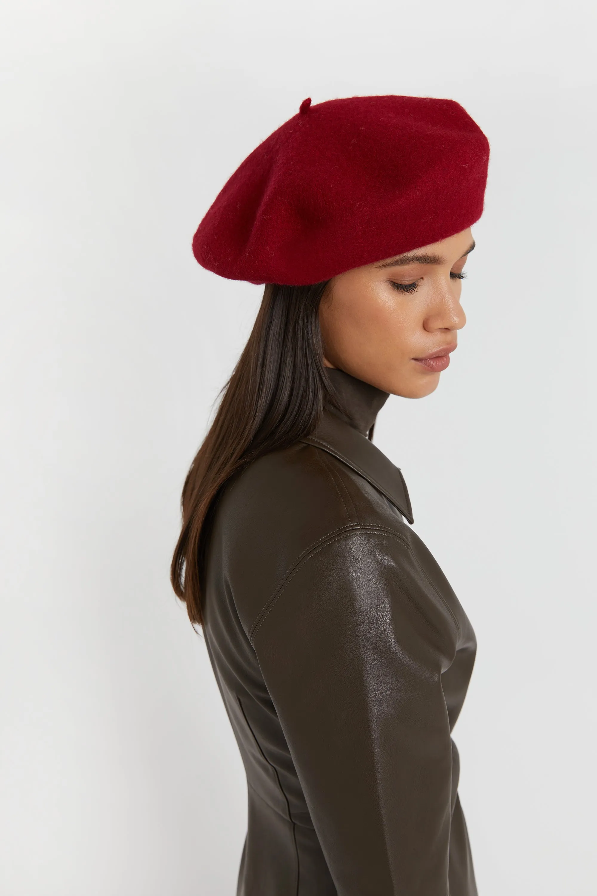 WOOL BLEND BERET sold by OAK AND FORT product image thumbnail 4
