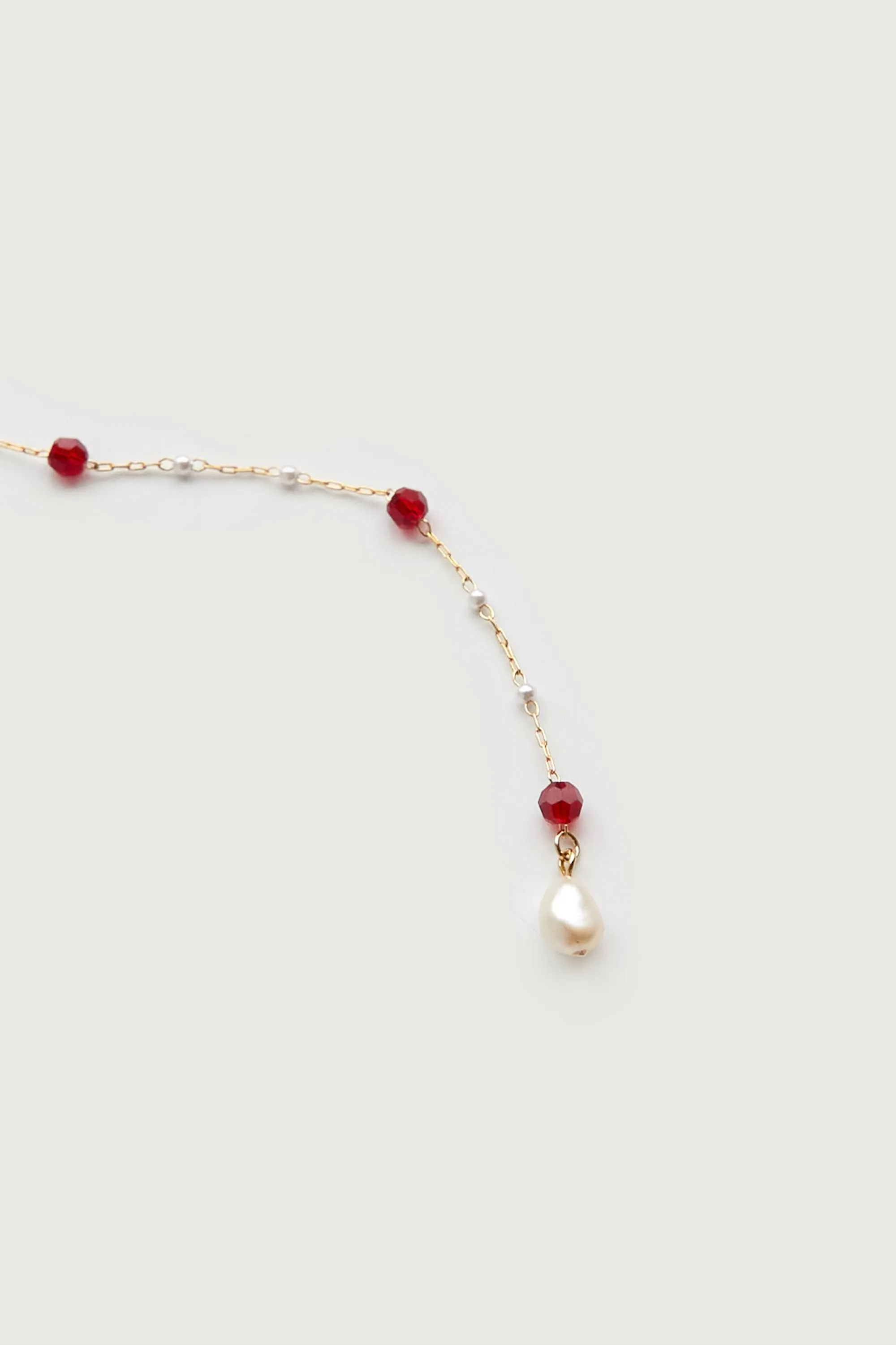 CHAIN NECKLACE WITH RED STONES sold by OAK AND FORT product image thumbnail 3