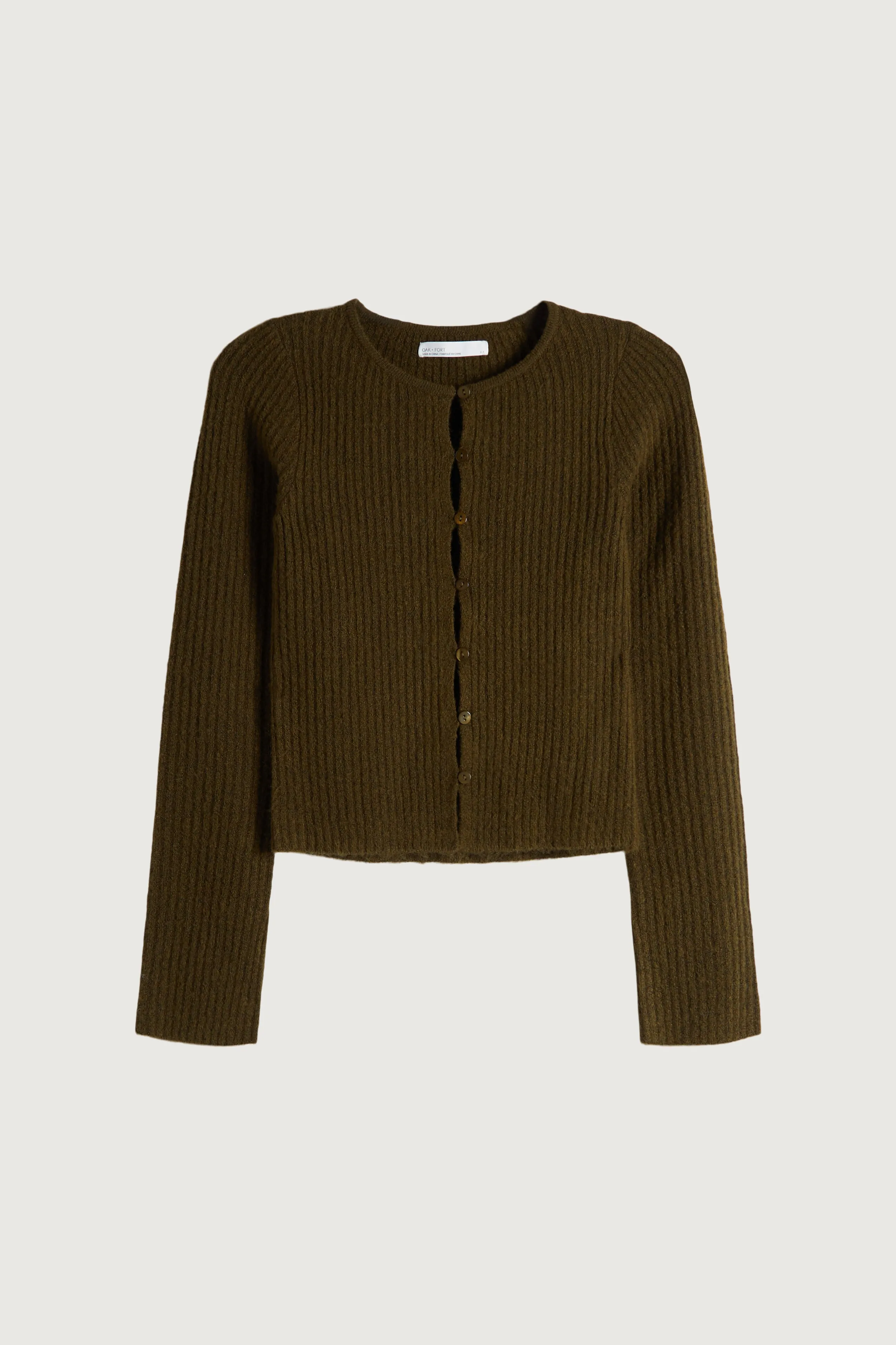 RIBBED BUTTON FRONT CARDIGAN sold by OAK AND FORT product image thumbnail 5