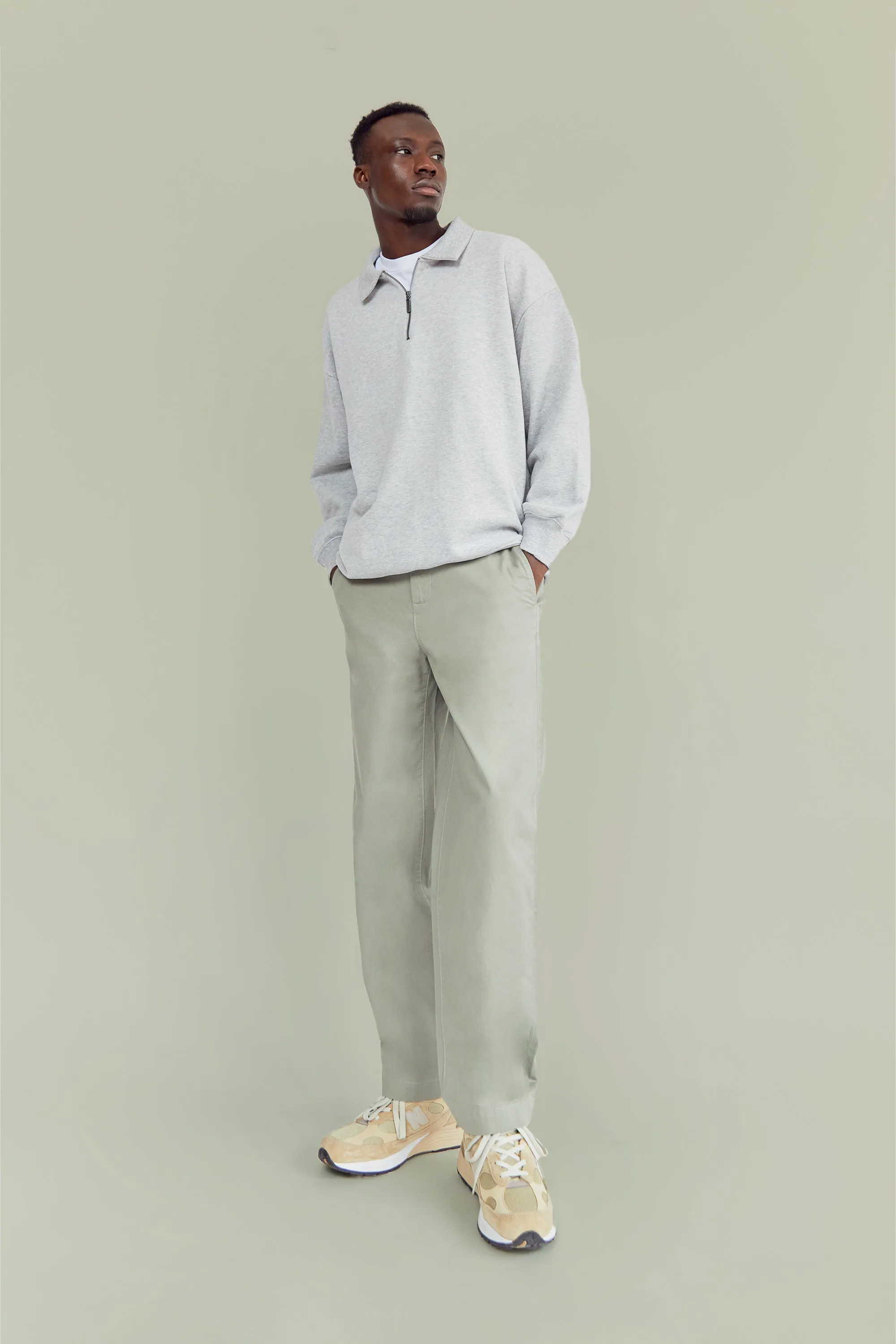 COLLARED HALF-ZIP SWEATSHIRT sold by OAK AND FORT product image thumbnail 4