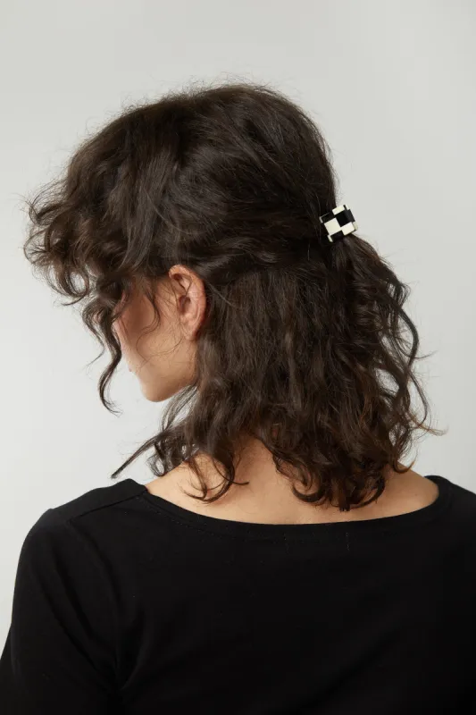 CHECKERED MINI HAIR CLIP sold by OAK AND FORT
