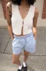CROPPED OPEN FRONT KNIT TANK sold by OAK AND FORT
