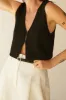 CROPPED OPEN FRONT KNIT TANK sold by OAK AND FORT