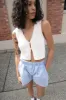 CROPPED OPEN FRONT KNIT TANK sold by OAK AND FORT