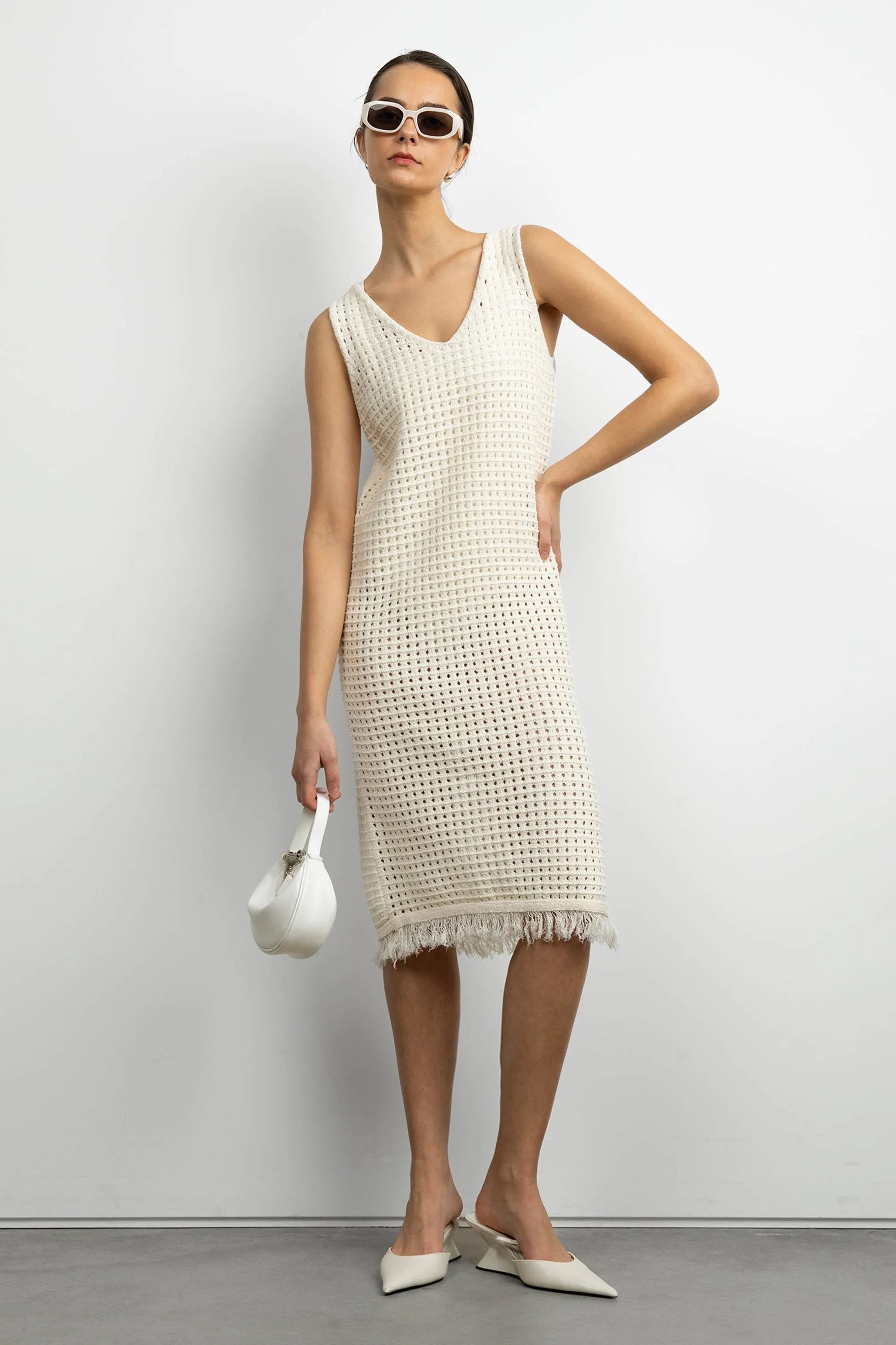 MIDI CROCHET DRESS sold by OAK AND FORT product image thumbnail 4