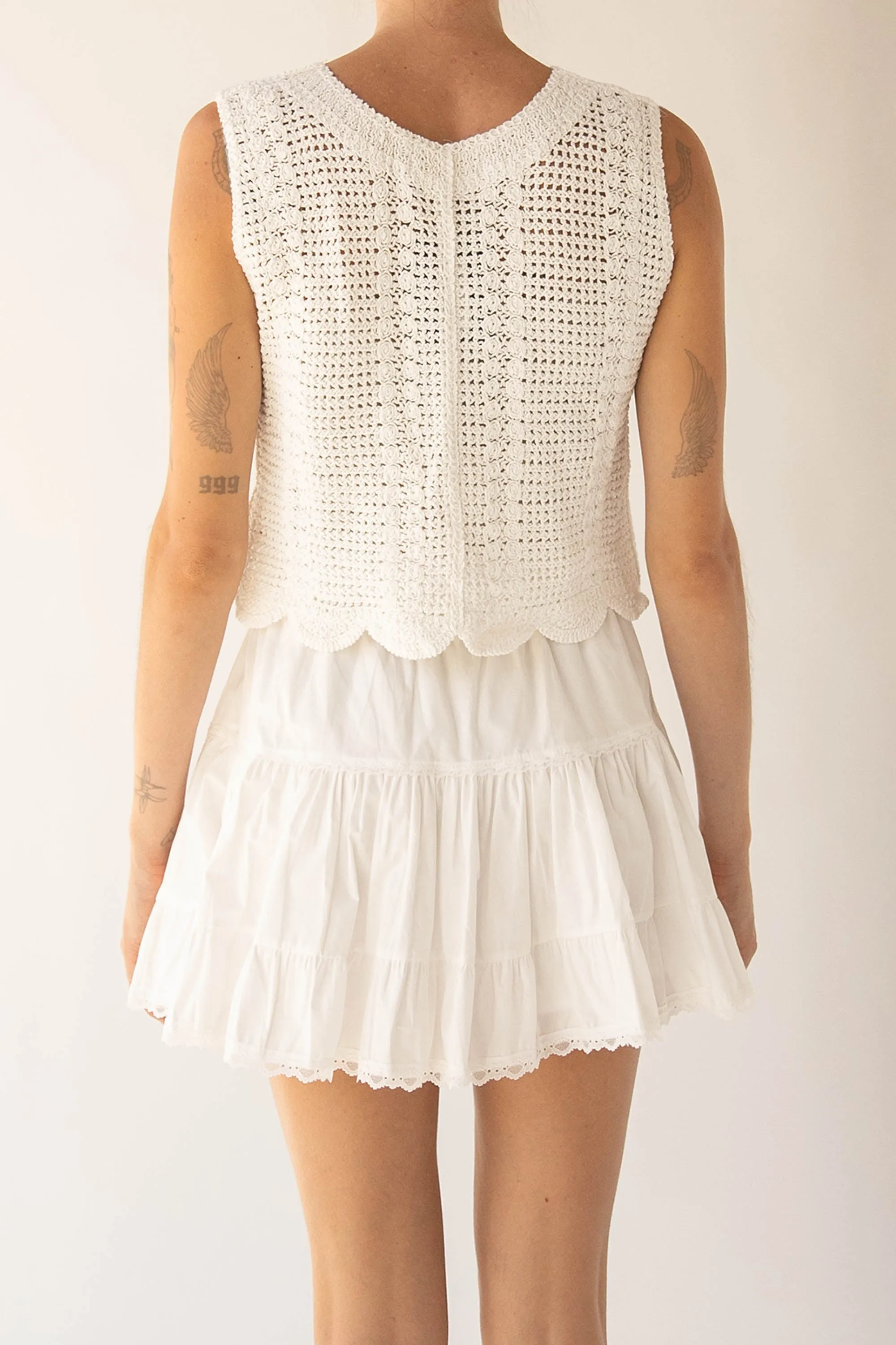 FLORAL EMBROIDERED CROCHET VEST sold by OAK AND FORT product image thumbnail 2