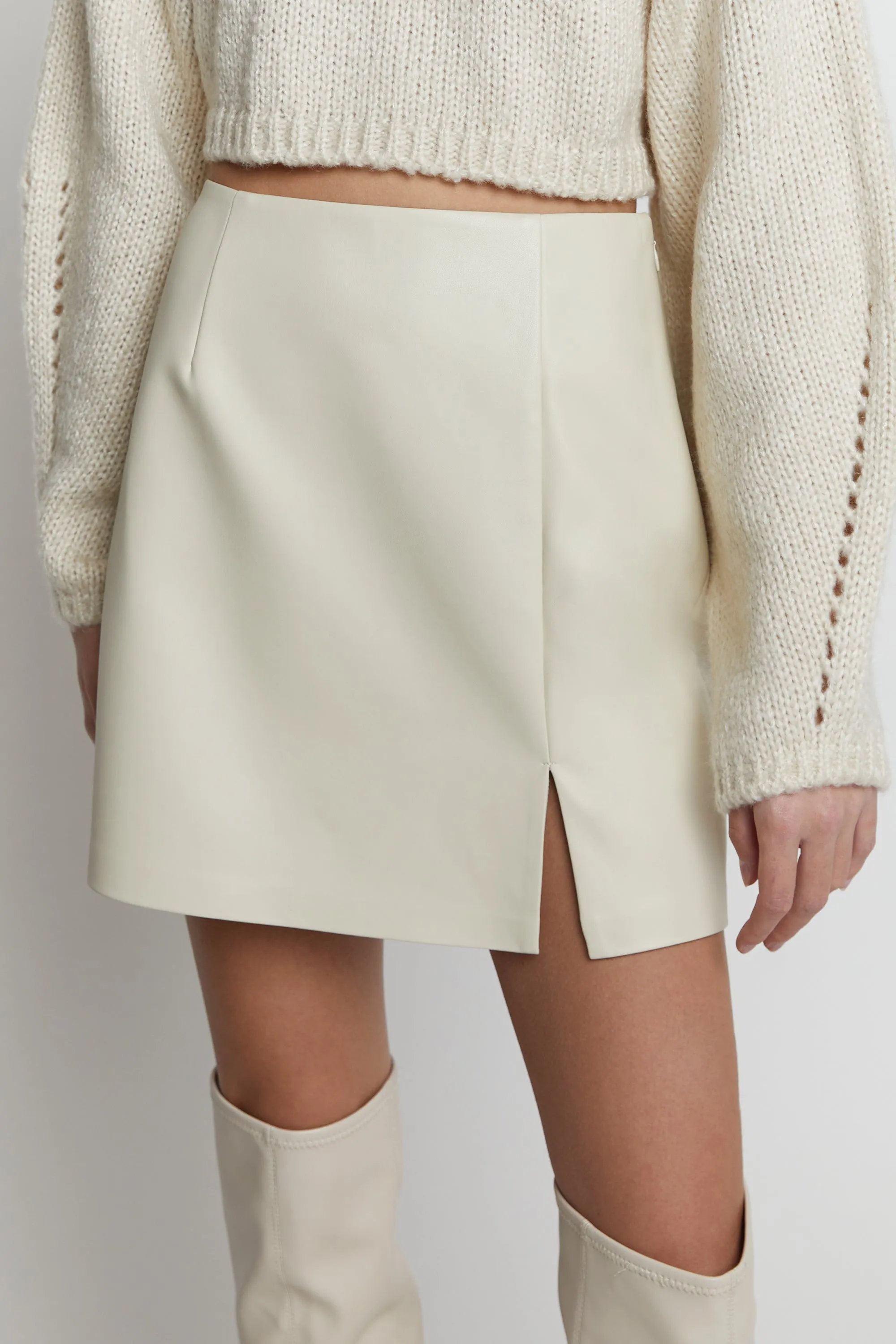 VEGAN LEATHER MINI SKIRT sold by OAK AND FORT product image thumbnail 4