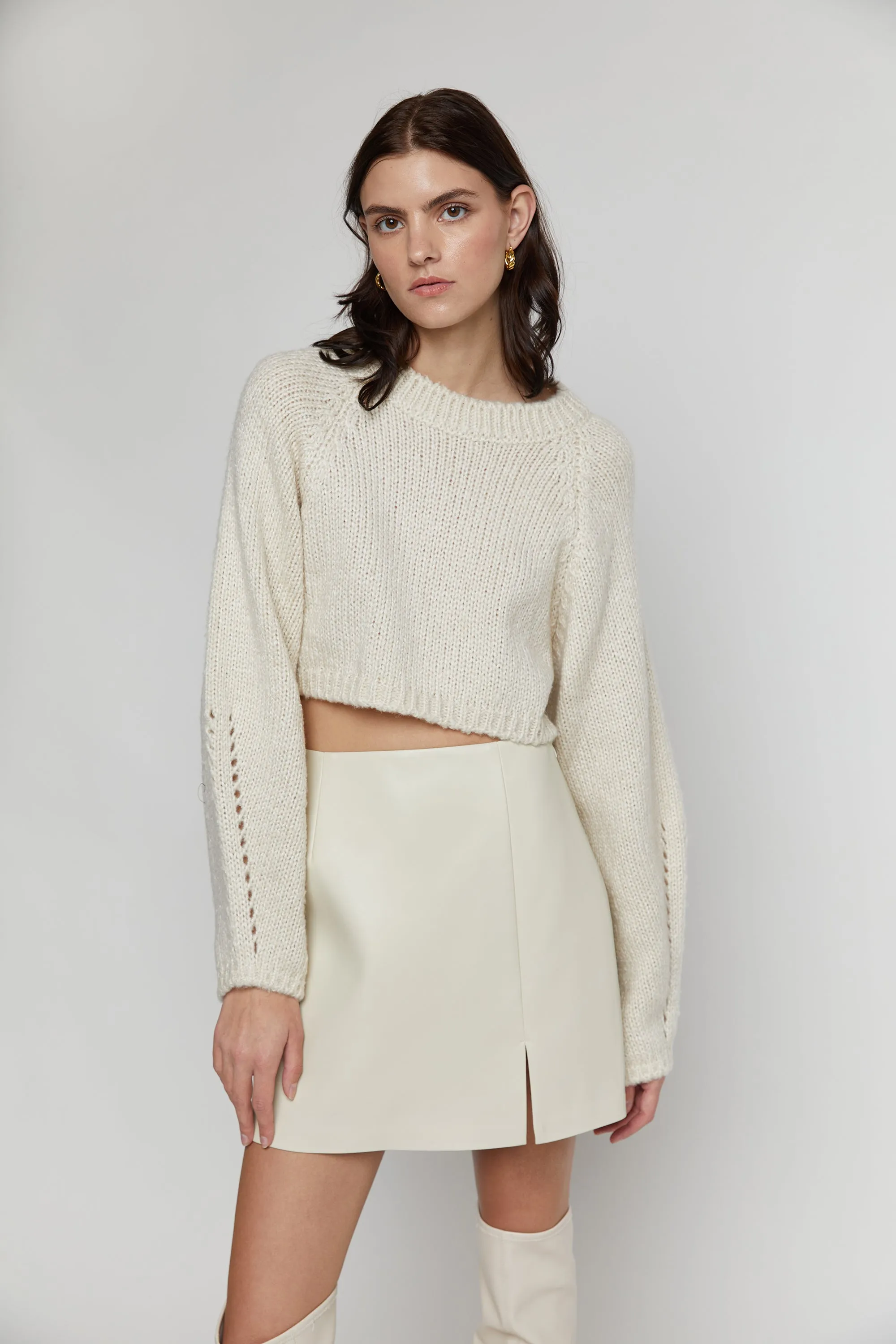 VEGAN LEATHER MINI SKIRT sold by OAK AND FORT product image thumbnail 5