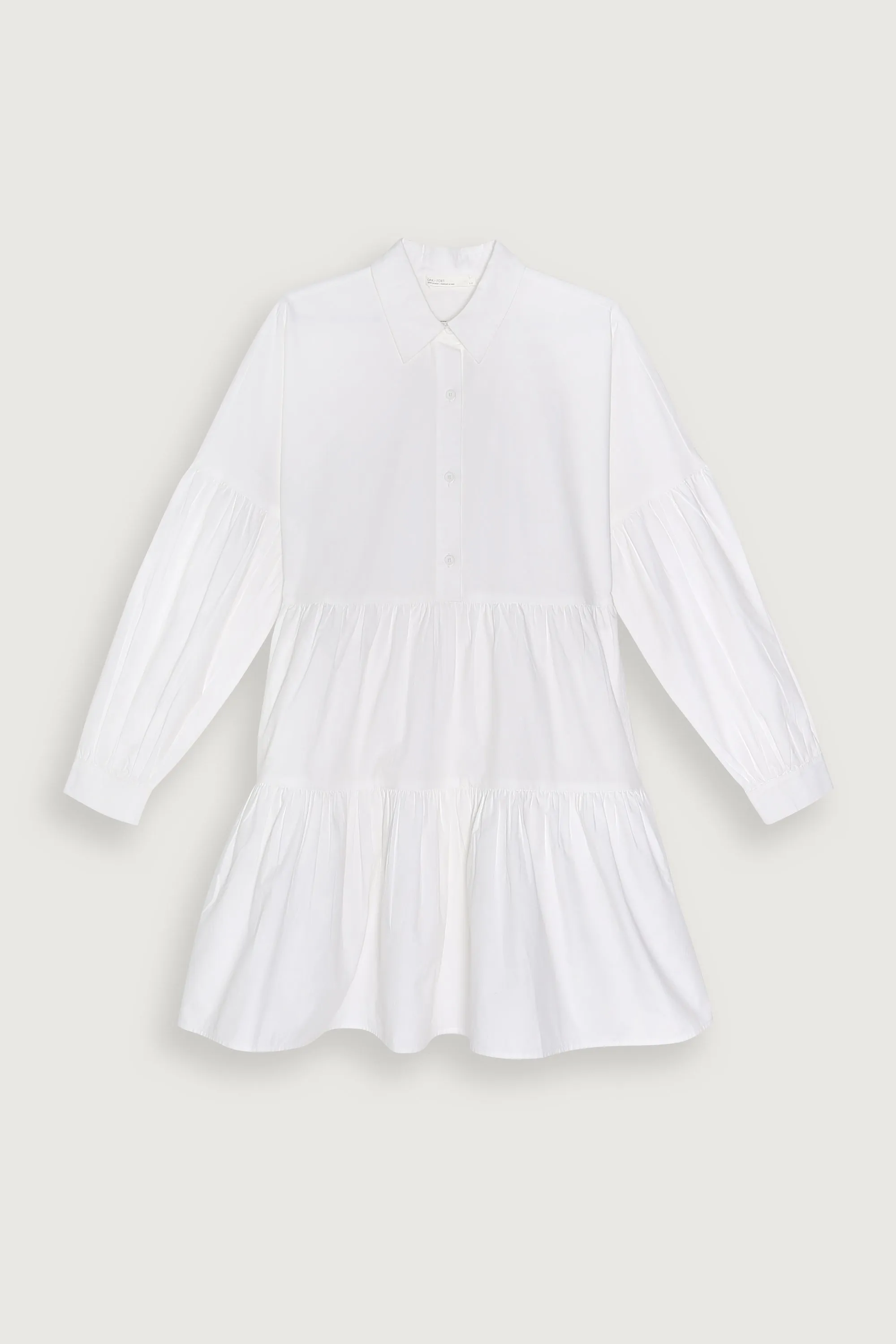 COLLARED BUTTON FRONT TIERED DRESS sold by OAK AND FORT product image thumbnail 4