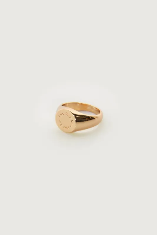 LOVE SIGNET RING sold by OAK AND FORT