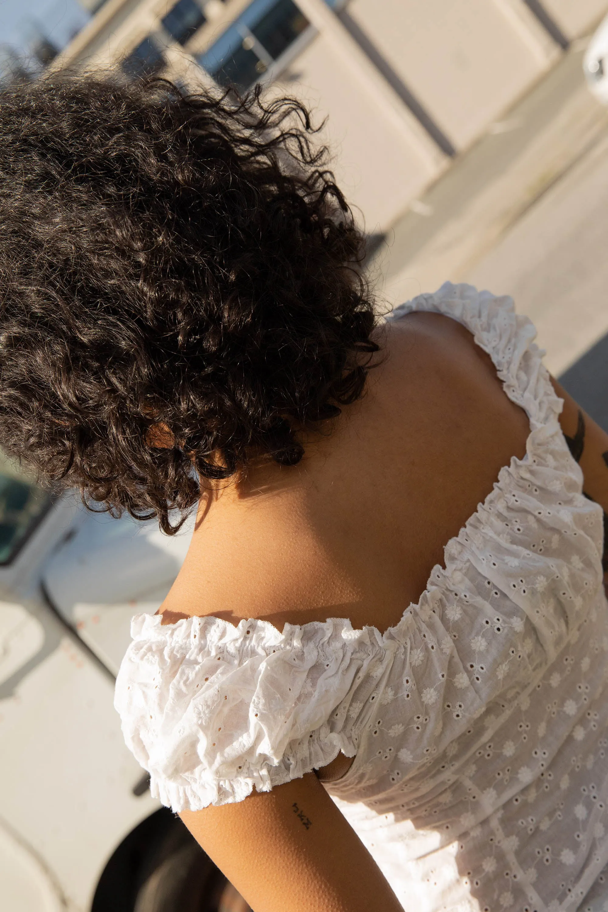 CAP SLEEVE RUCHED BLOUSE sold by OAK AND FORT product image thumbnail 5