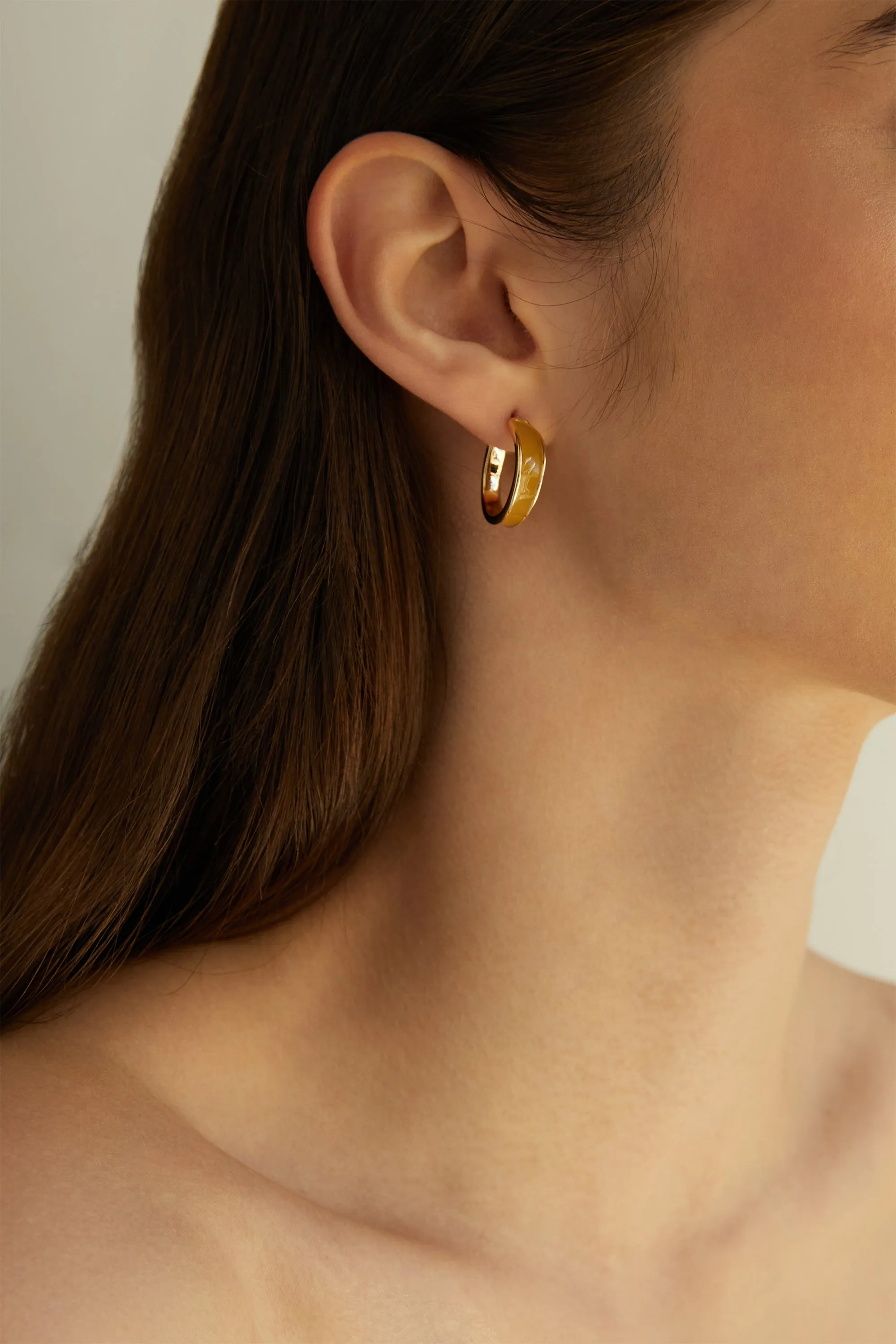 HOOP STONE EARRING sold by OAK AND FORT