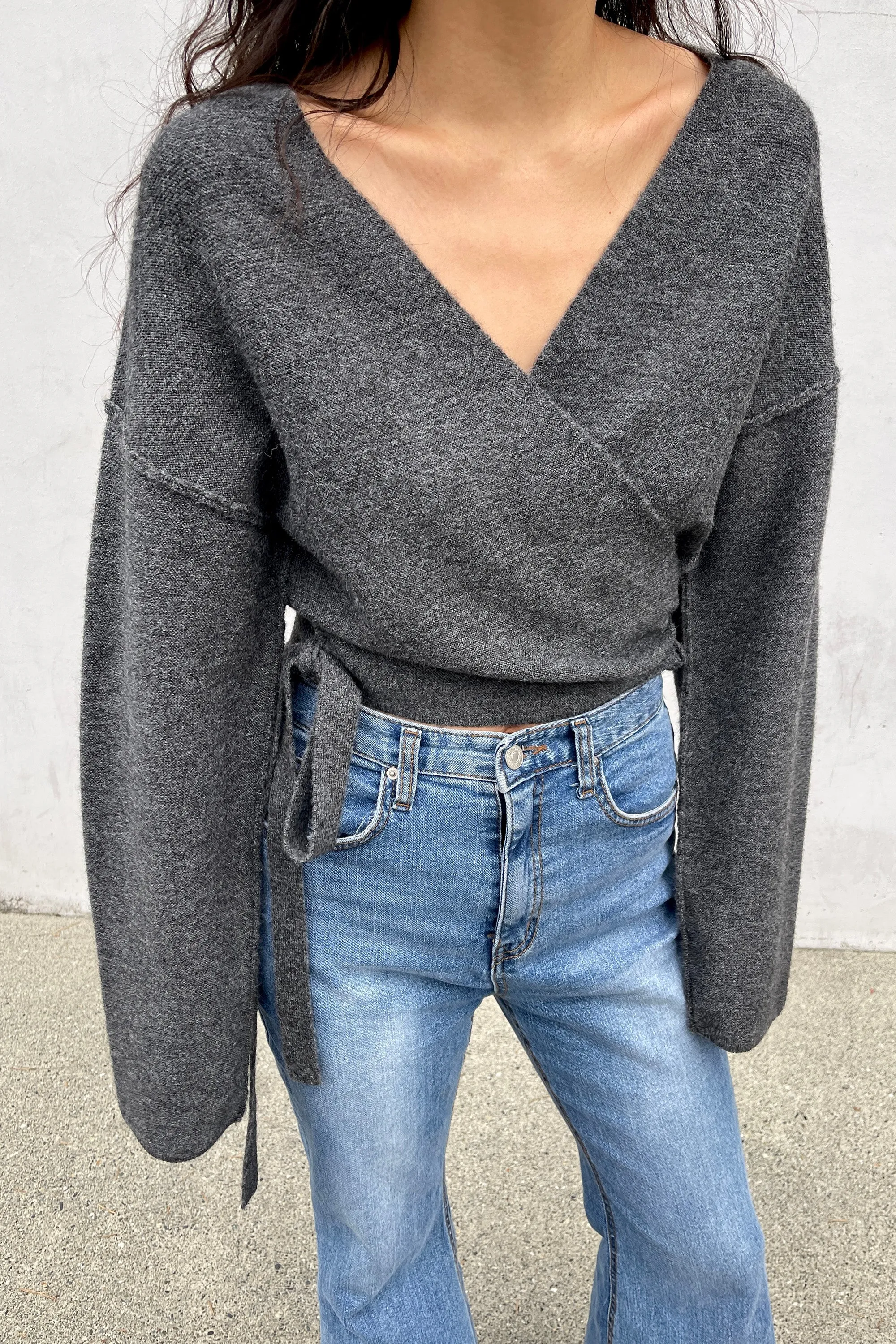 CROPPED WRAP CARDIGAN sold by OAK AND FORT