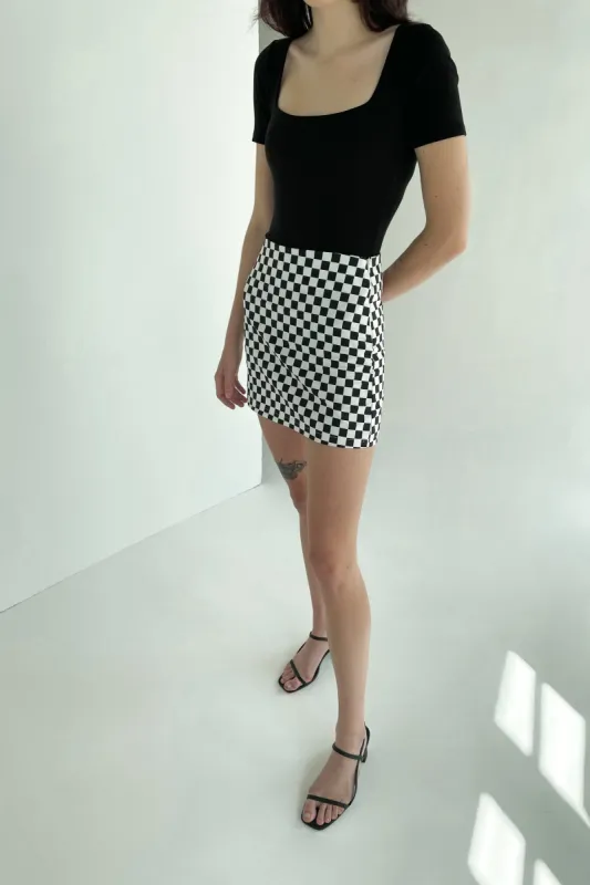 GINGHAM MINI SKIRT sold by OAK AND FORT