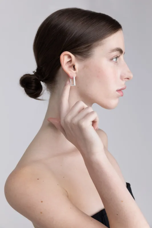 RECTANGULAR HOOP EARRING sold by OAK AND FORT